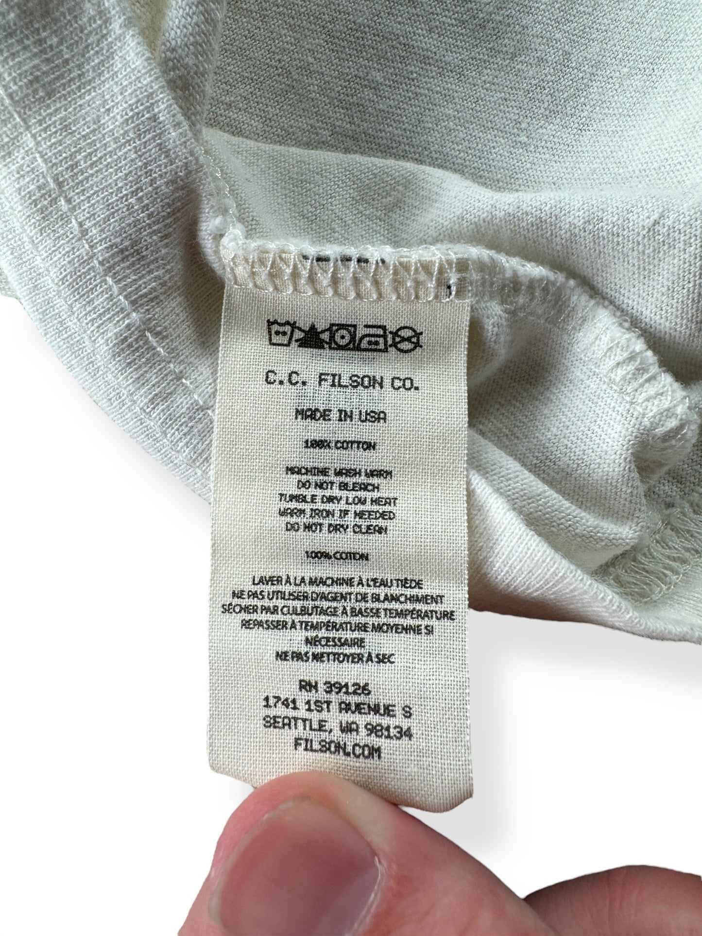 Tag on Modern Filson Bear Tee SZ M