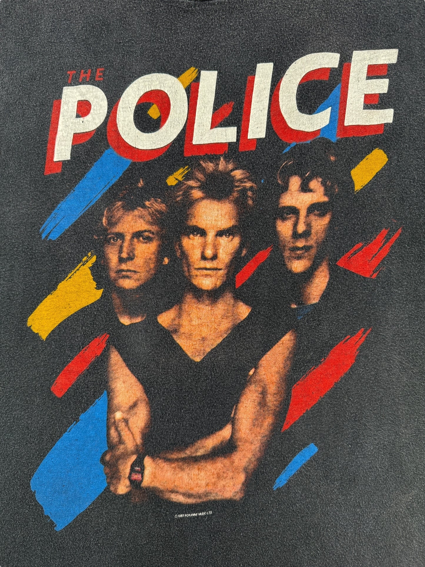 Front Graphic of Vintage The Police Synchronicity Tee SZ M
