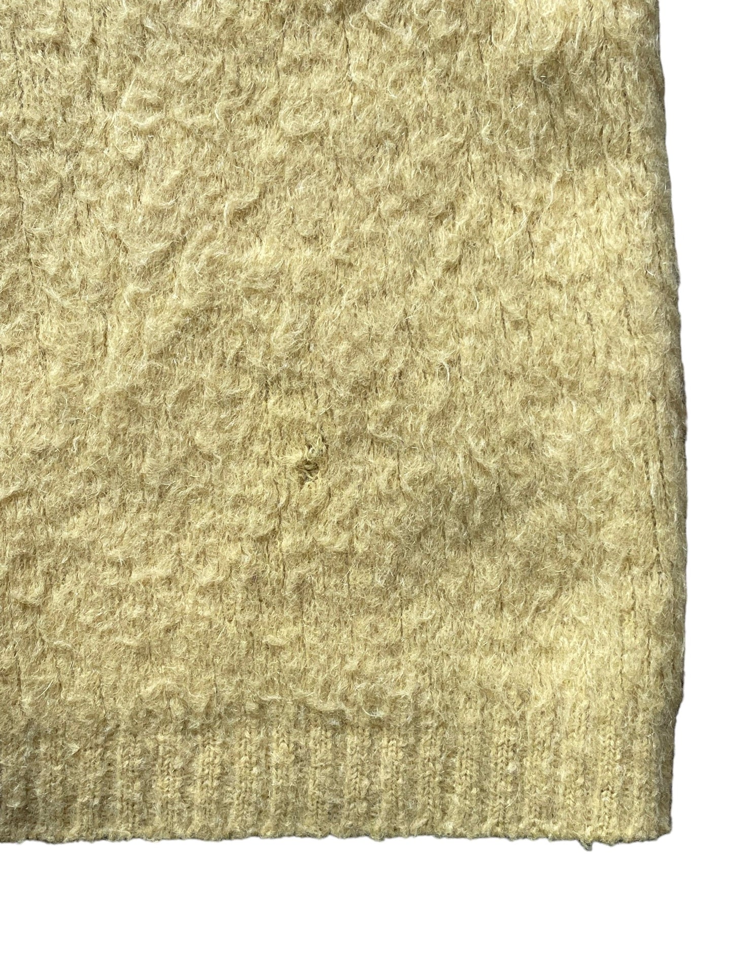 Small hole on back lower right Vintage 1950s Yellow Orlon Mohair Cardigan | Barn Owl Sweaters | Seattle Vintage