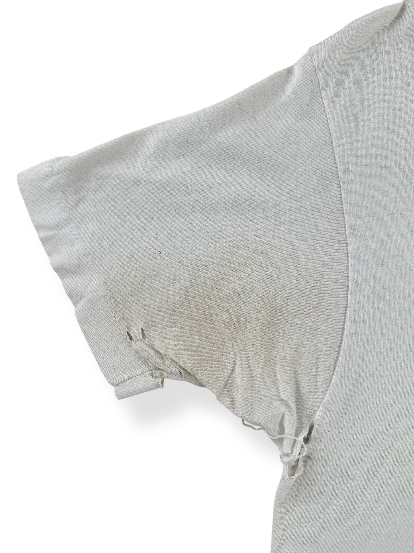 Stains on Vintage White Blank Tee SZ M AS IS