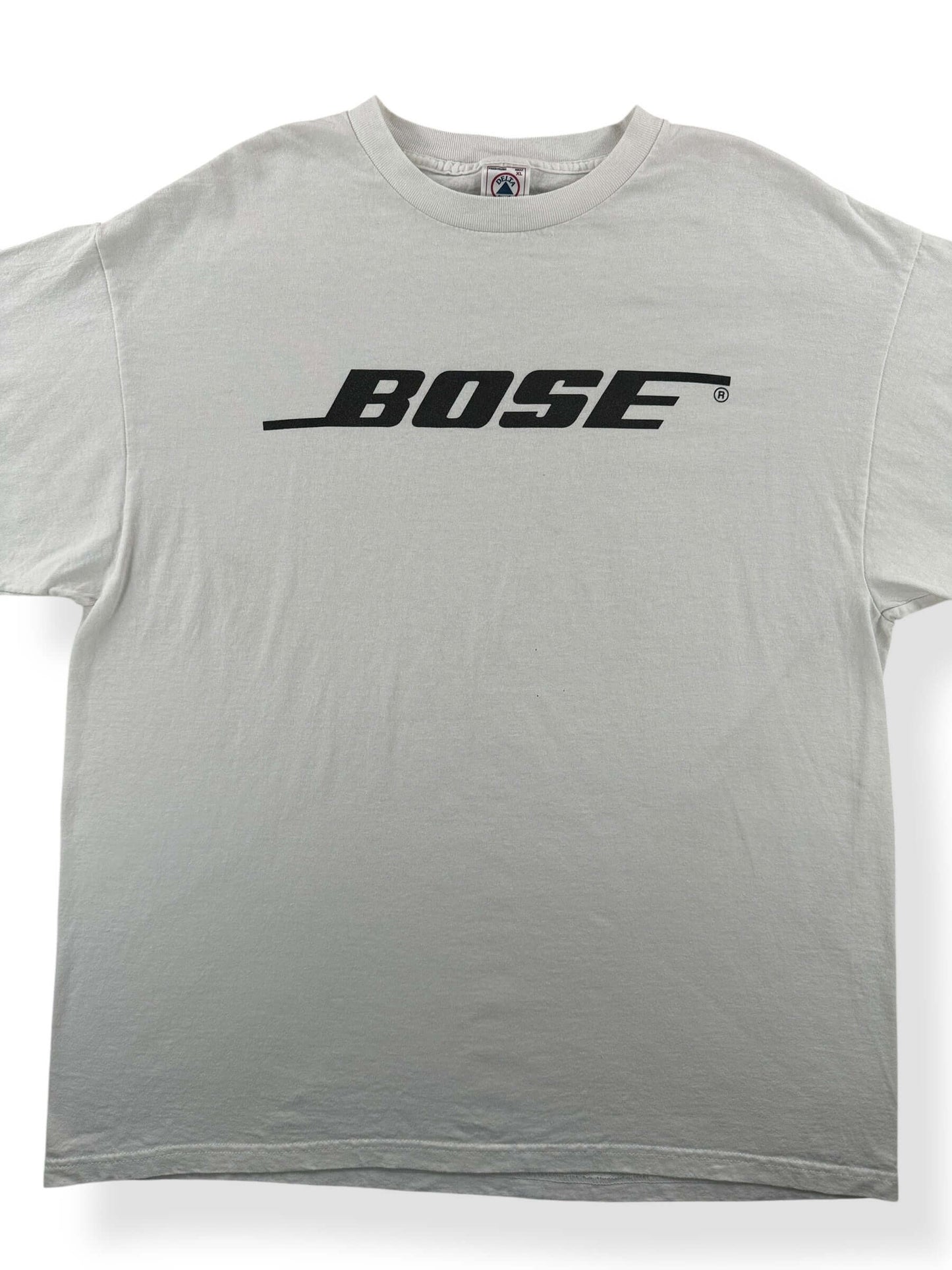 Front Close Up of Vintage Bose Tee SZ XL
