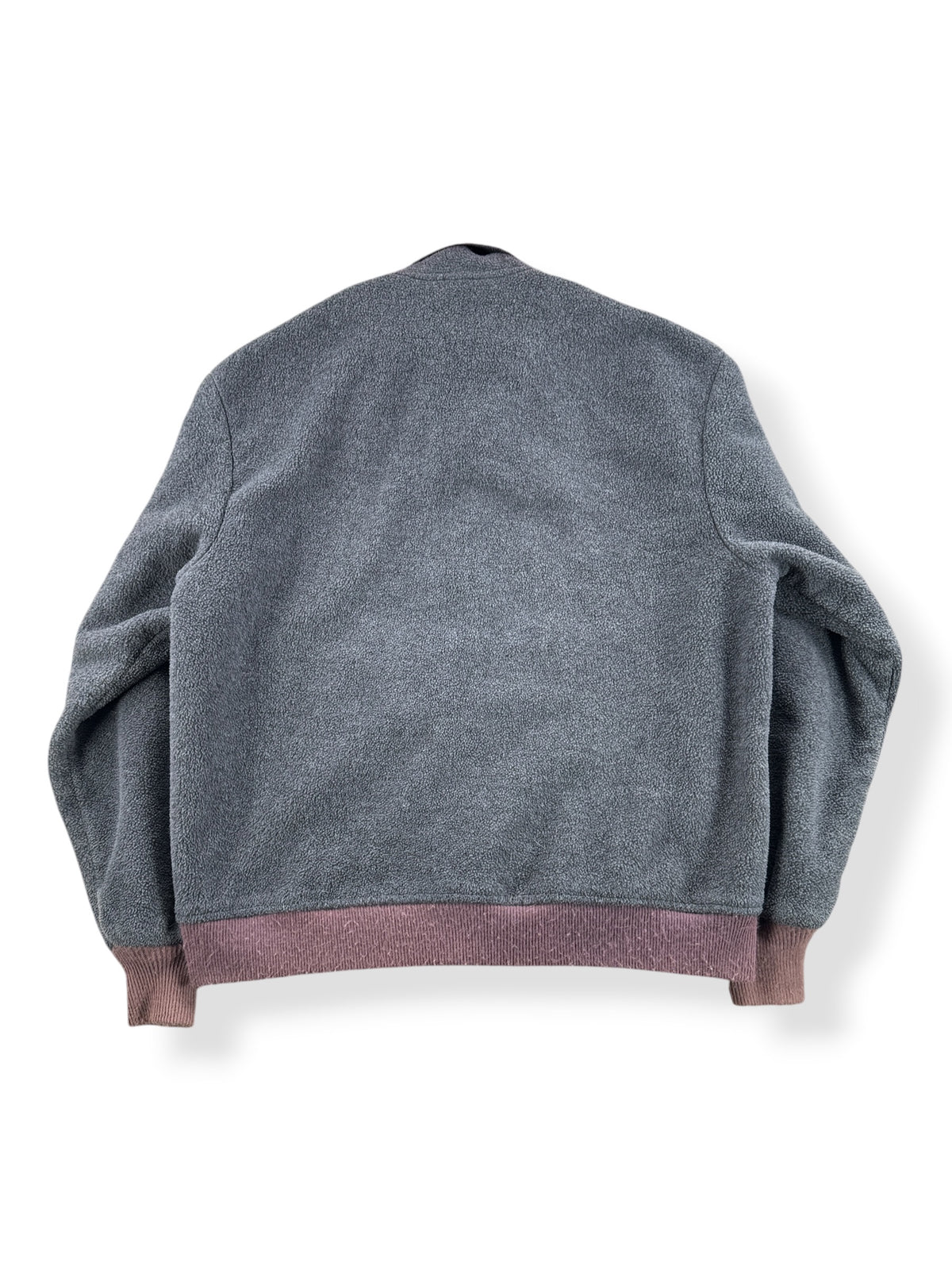 Back of Vintage Woolrich Grey Zip Up Fleece SZ L