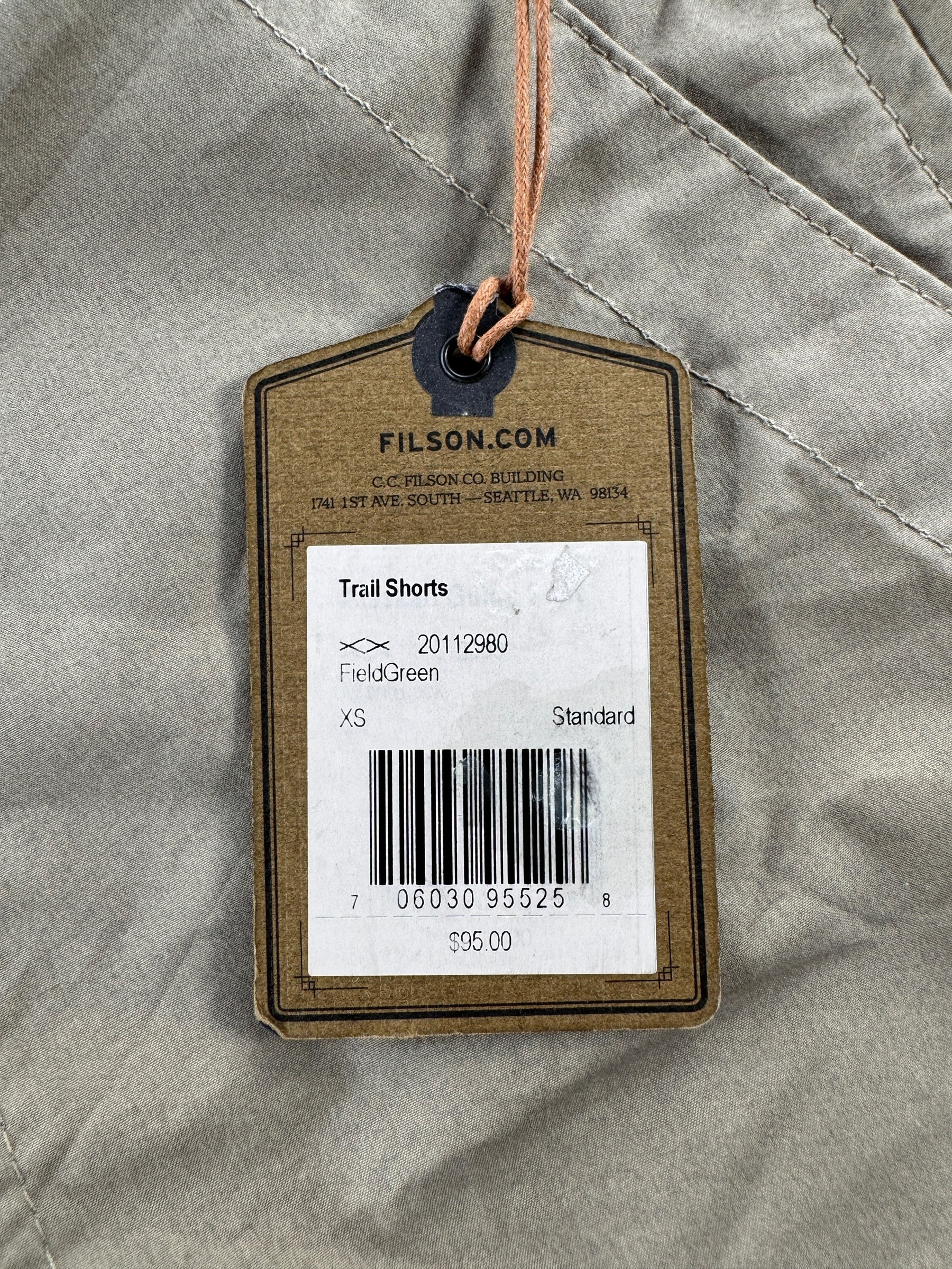 Paper Tag on Modern NWT Filson Trail Shorts SZ XS