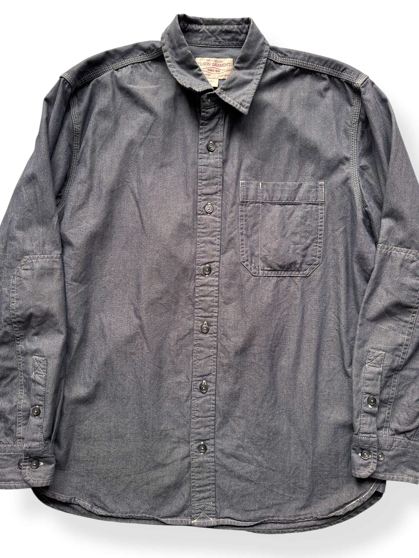 Front Close Up of Filson 100% Cotton Lightweight Shirt SZ M