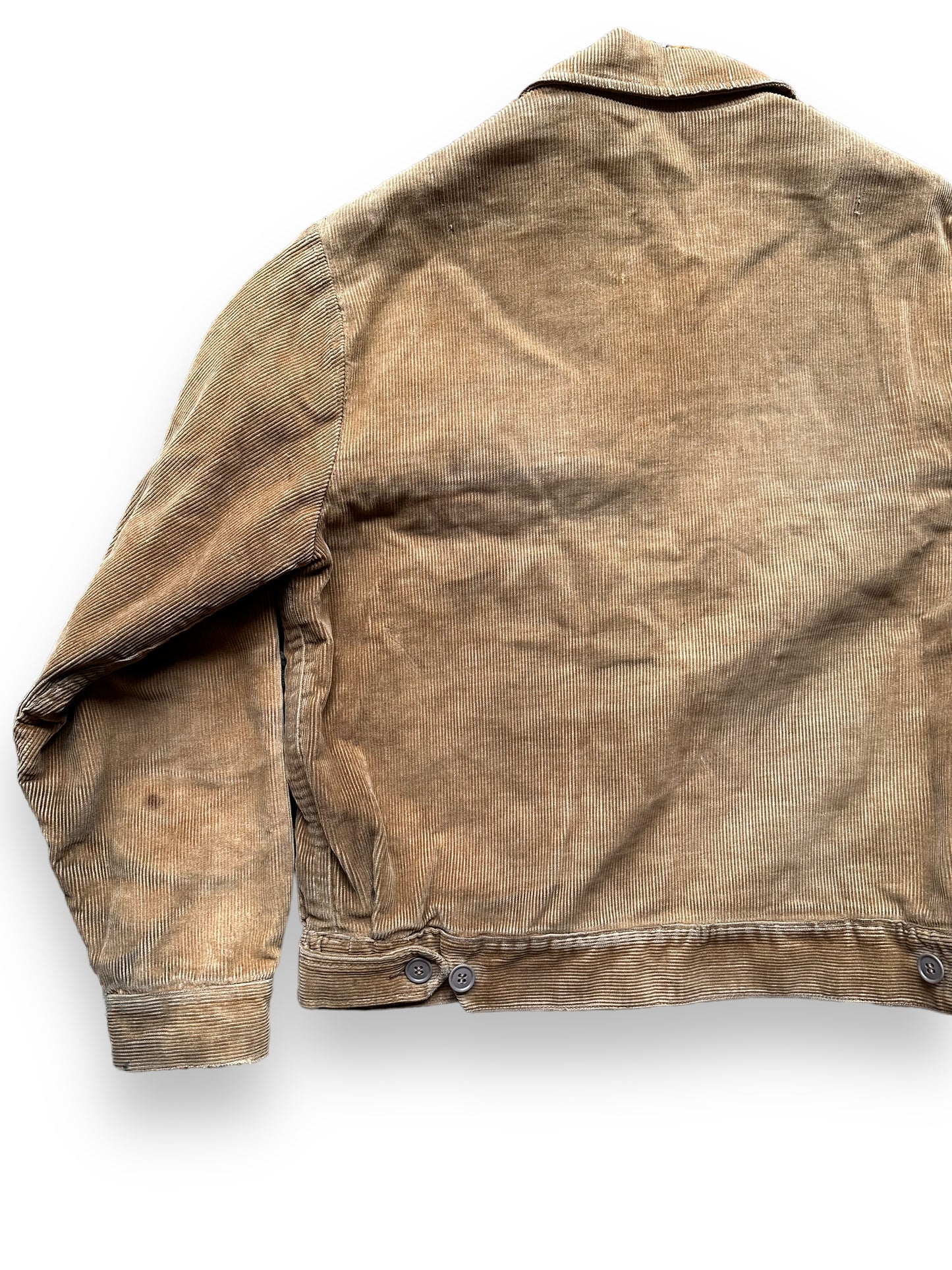 Rear Left View of Vintage Meadowfield by Sweet Orr Corduroy Jacket SZ L | Vintage Corduroy Jacket Seattle | Barn Owl Vintage