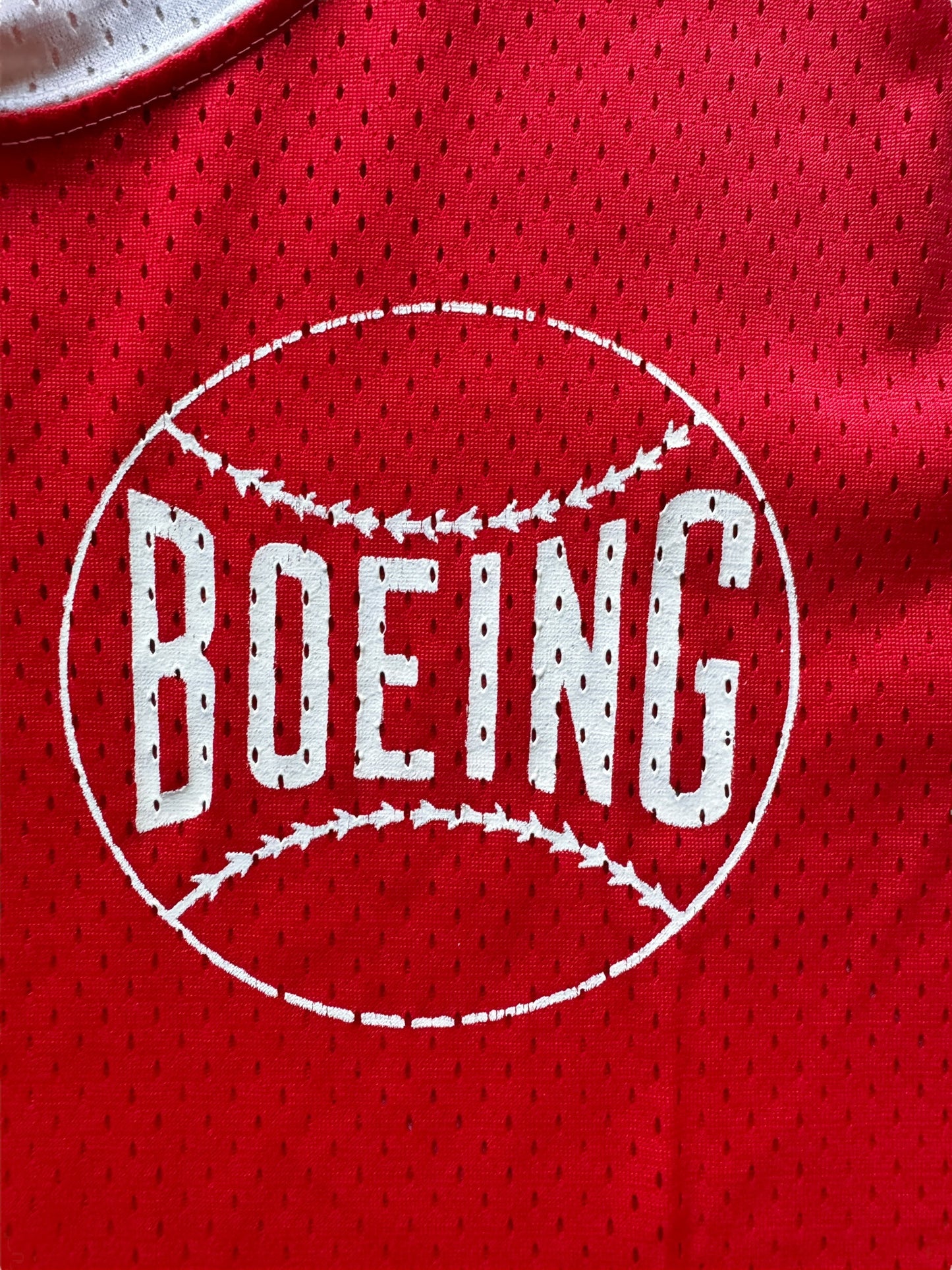 Front graphic of Vintage Boeing Champion Jersey SZ L