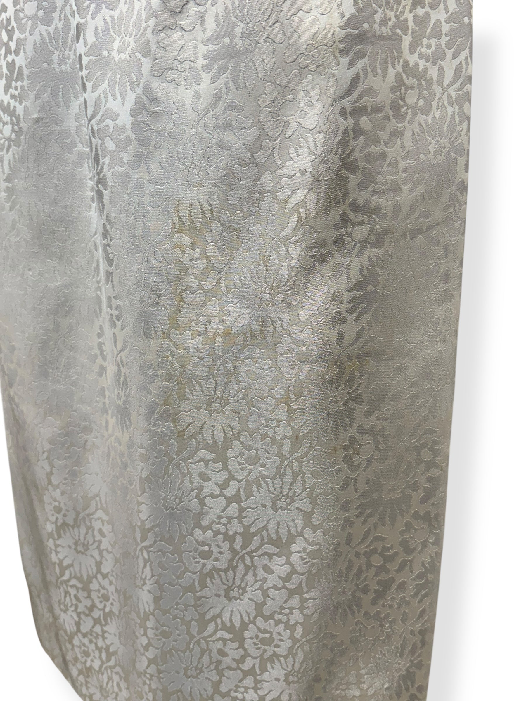 Water stains of1950s Lilli Diamond Silver Cocktail Dress and Coat L