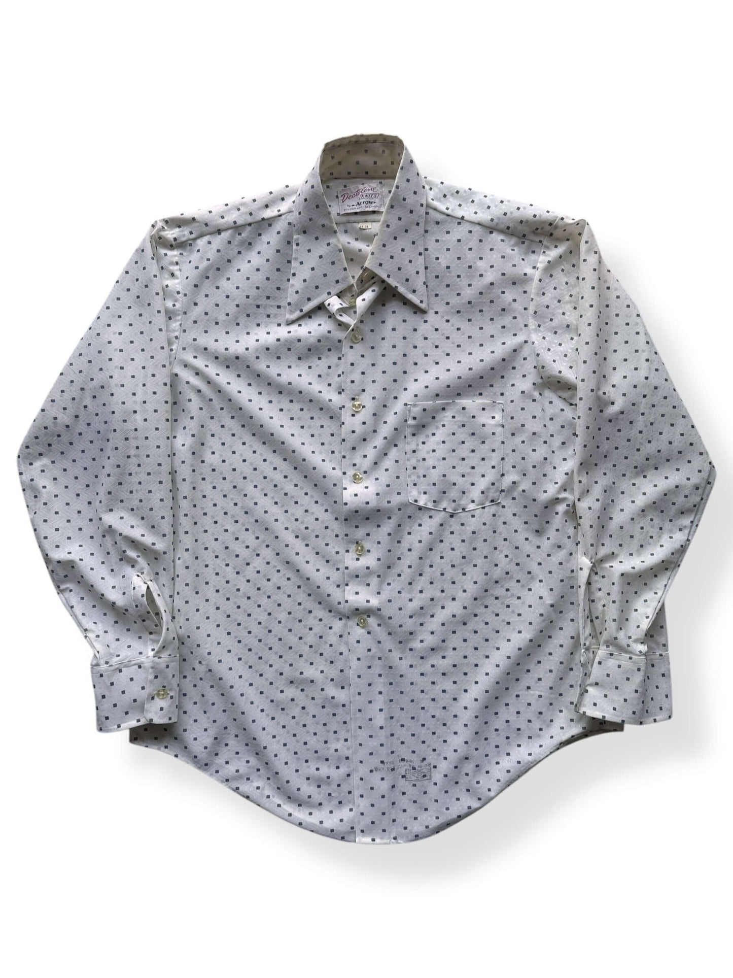 Front of Vintage Arrow Dectolene Knit Shirt SZ XL