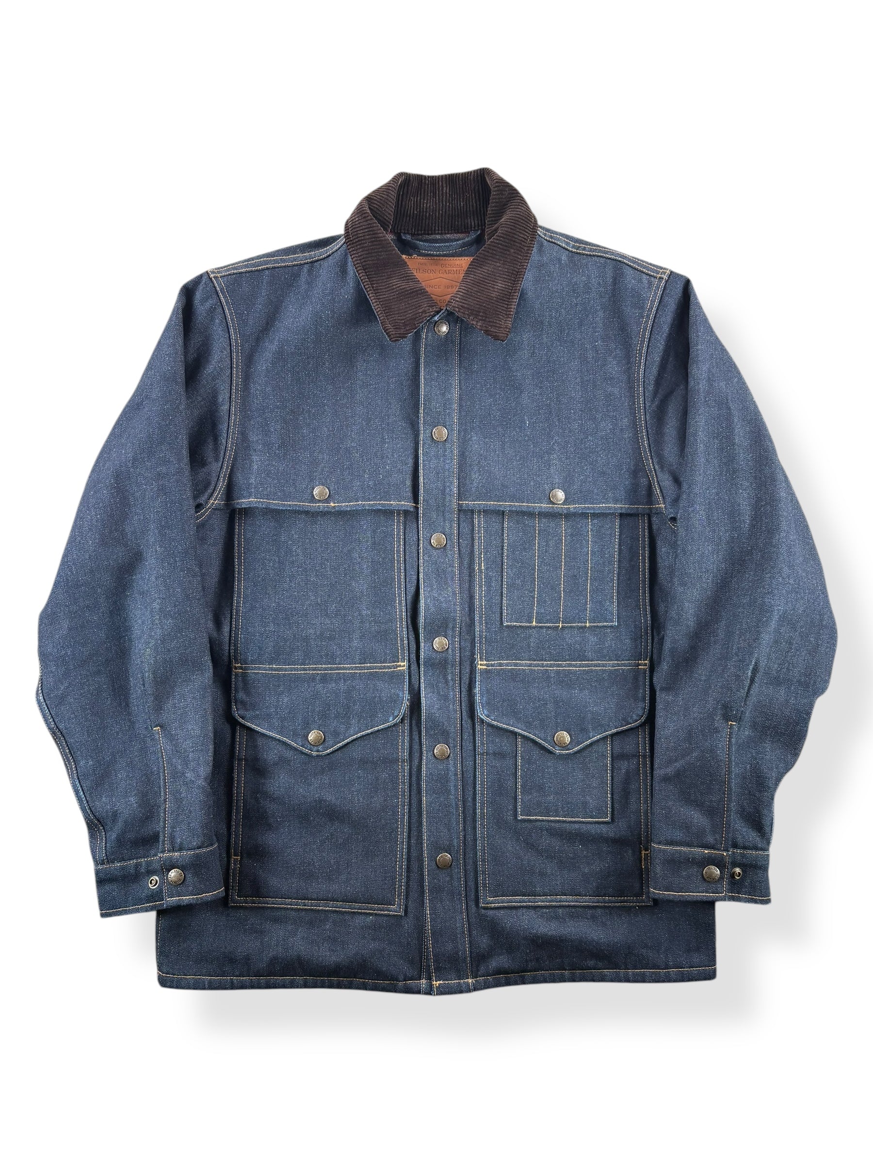 Front of Modern Filson Lined Denim Cruiser Jacket SZ S