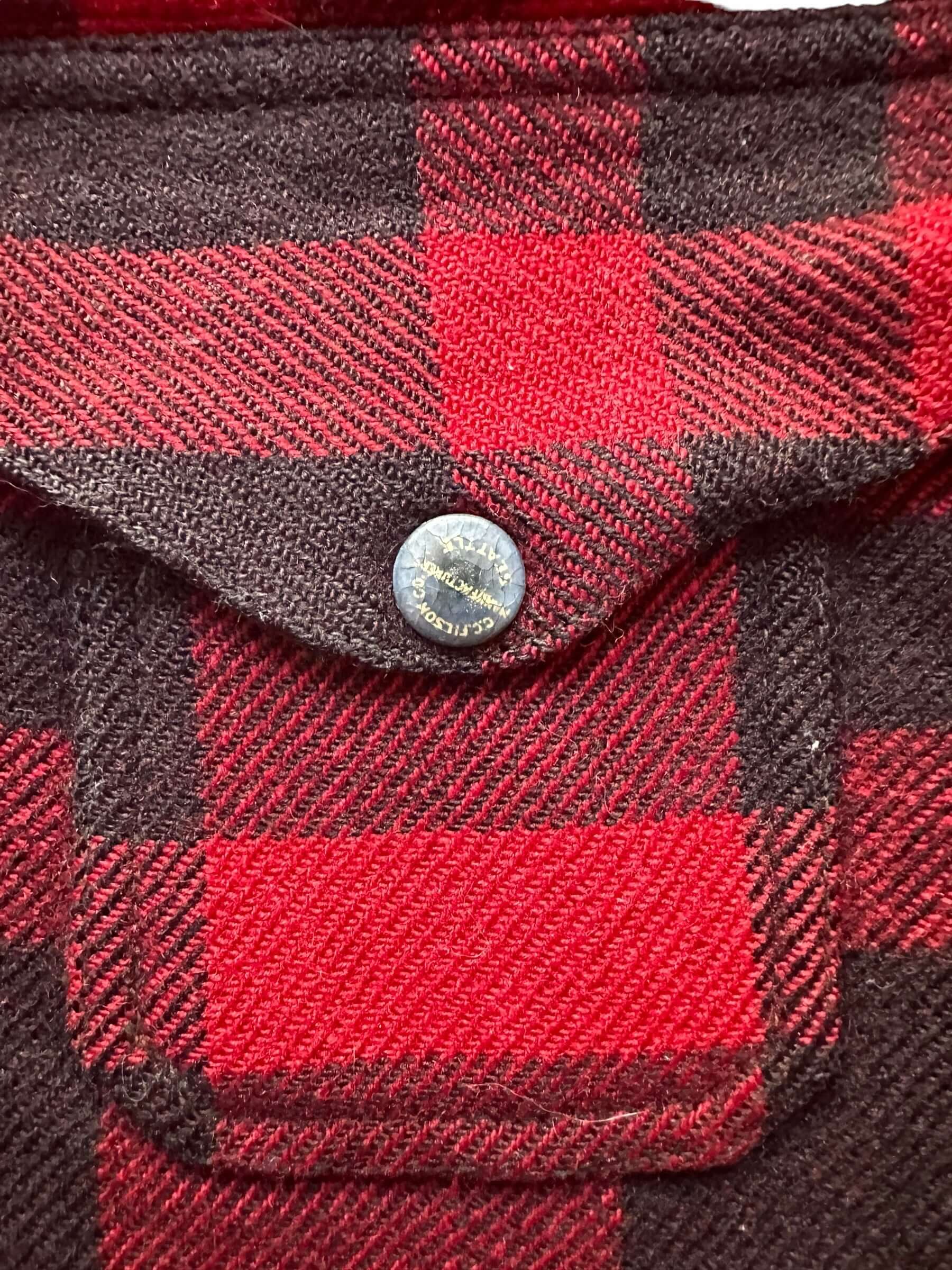pocket snap on Vintage Filson Mackinaw Cruiser SZ 40
