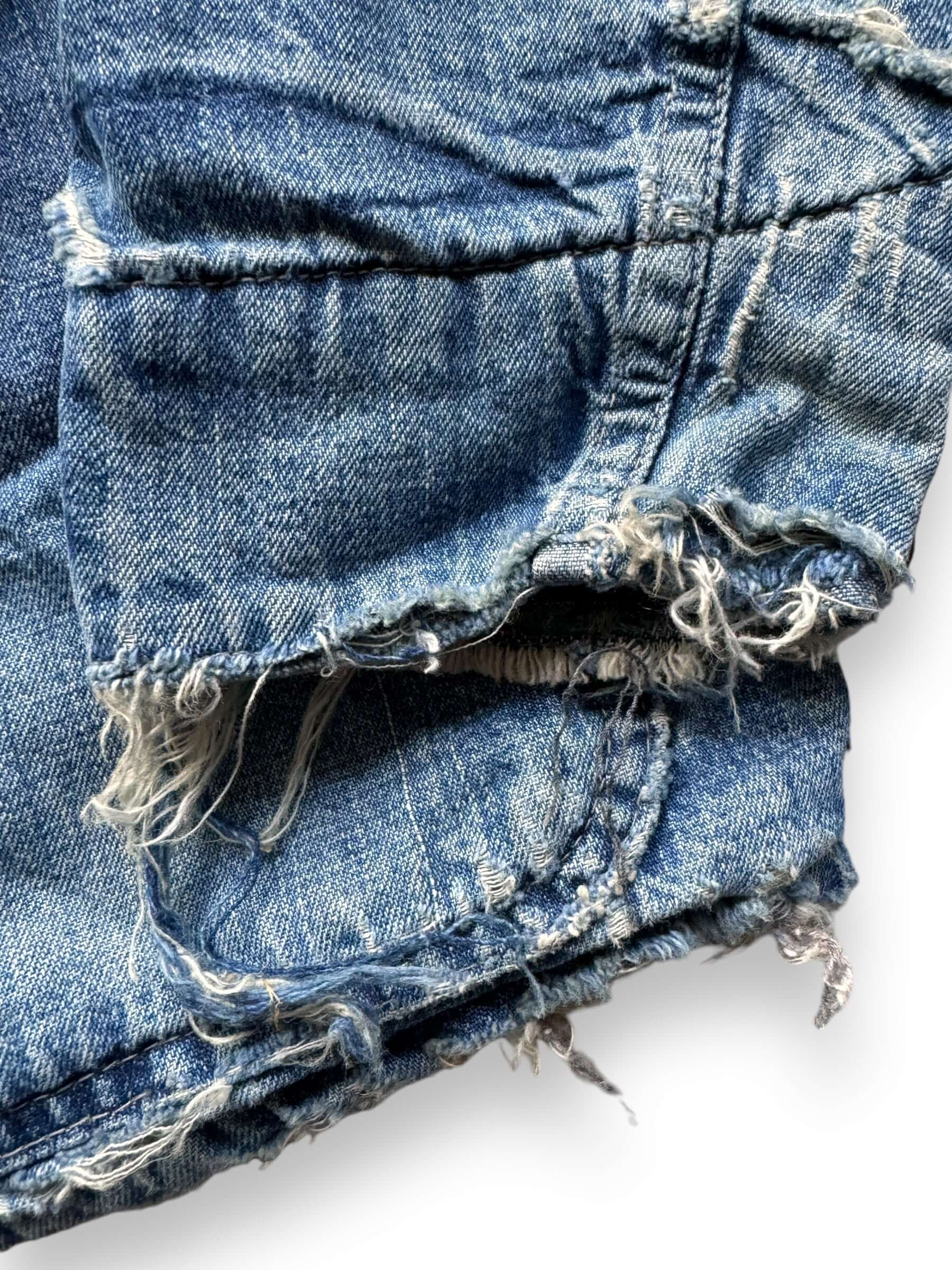 sleeves on Vintage Blue Top Blanket Lined Denim Chore Coat SZ 42