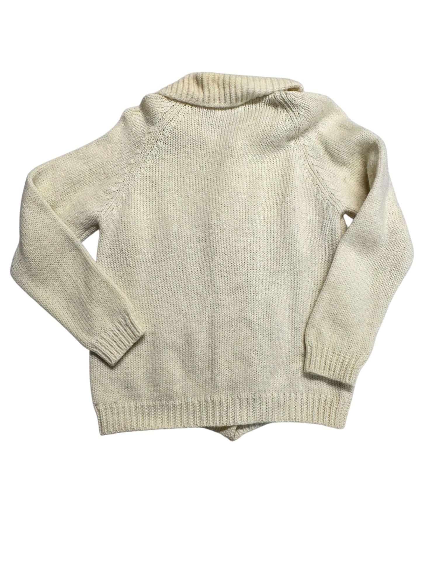 Back view of 1960s Wool Collared Cardigan M