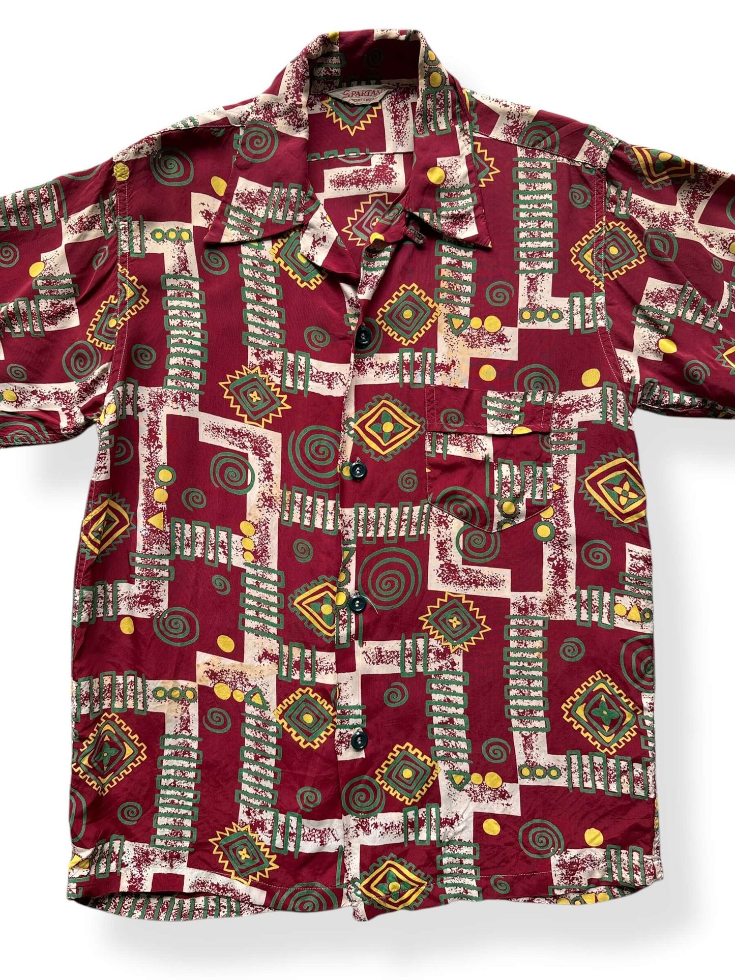 Front Close Up of Vintage Spartan Abstract Aloha SZ S