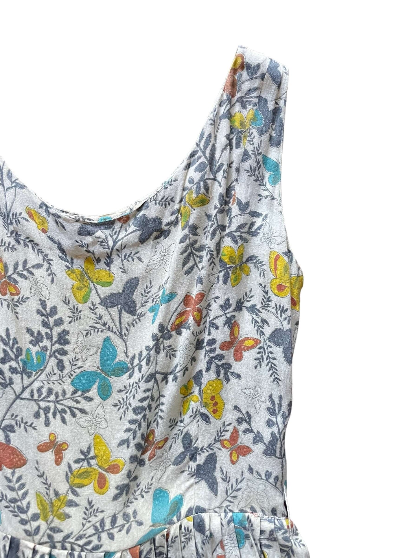 Back right shoulder view of Vintage 1950s Jonathan Logan Butterfly Dress | Barn Owl Vintage Dresses | Seattle Vintage Ladies Clothing