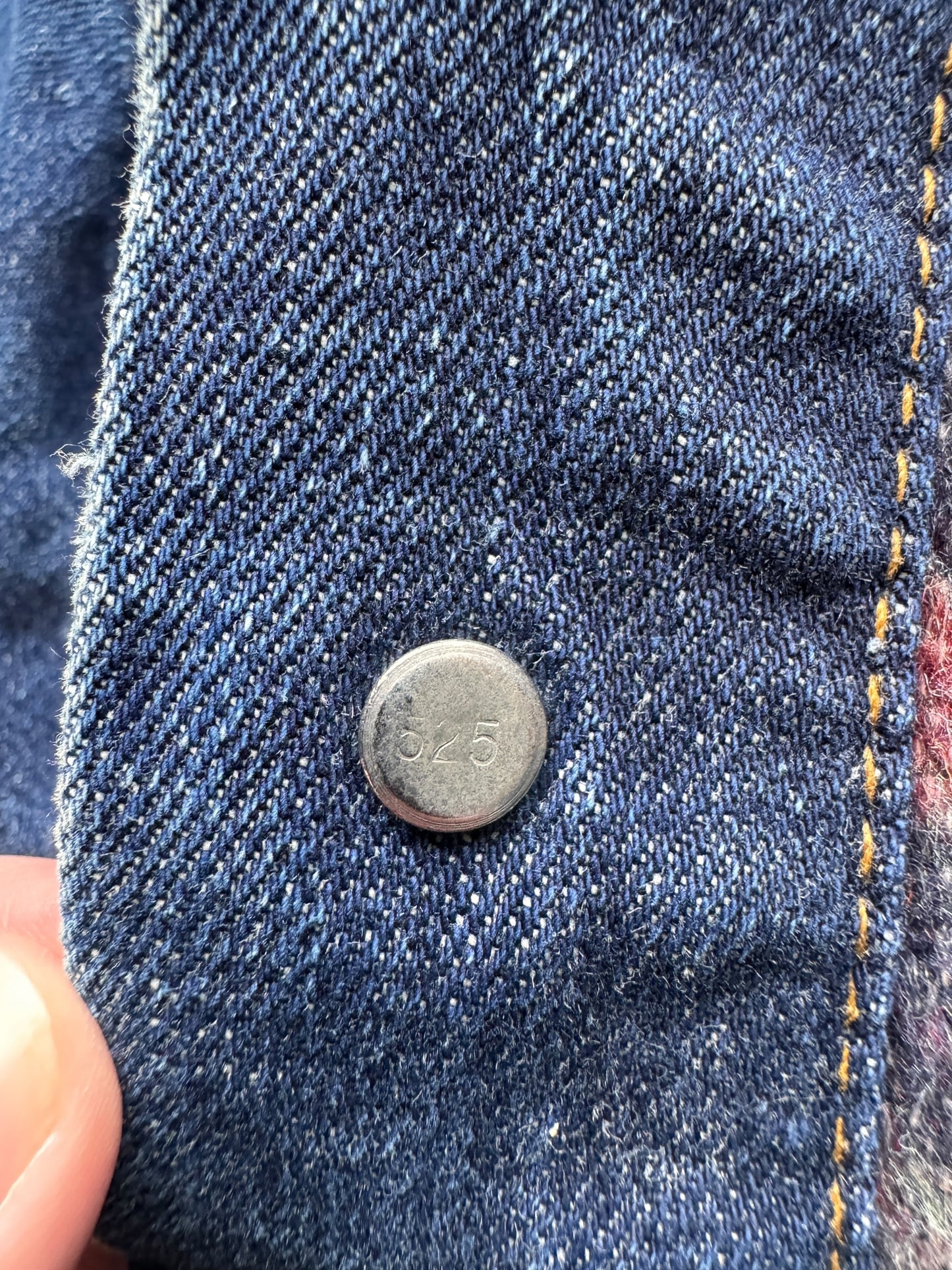 Factory Number on Vintage Big "E" Levis Blanket Lined Type III Trucker Jacket SZ M AS IS