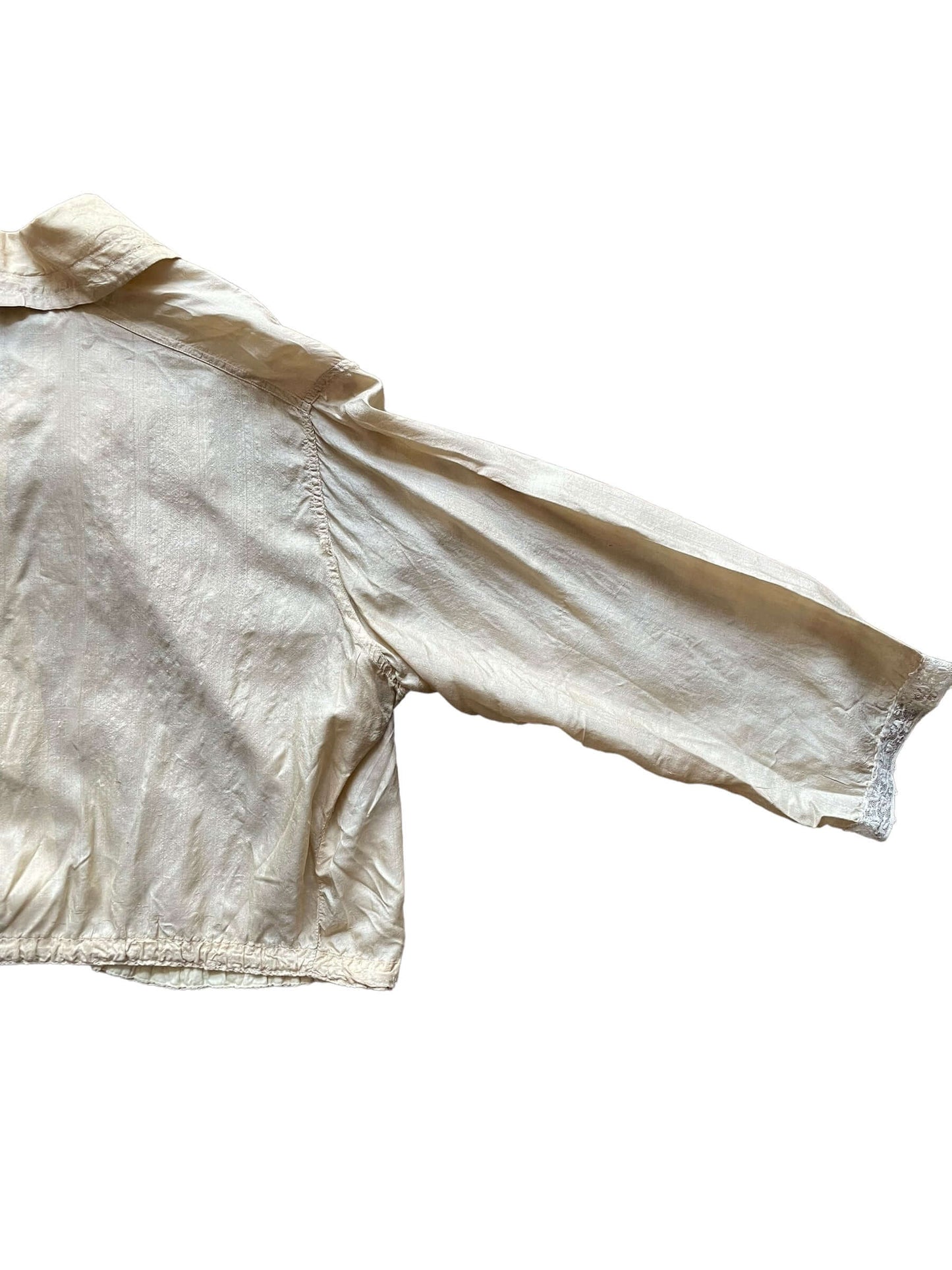 Back right side view of 1900s Edwardian Silk Blouse L-XL