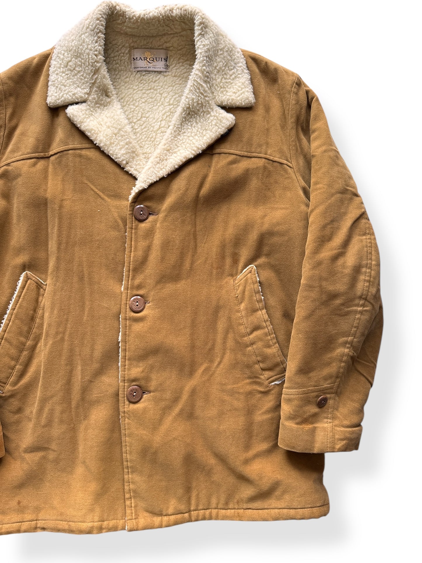 Front Left of Vintage Marquis by Pacific Trail Shearling Lined Jacket SZ 44