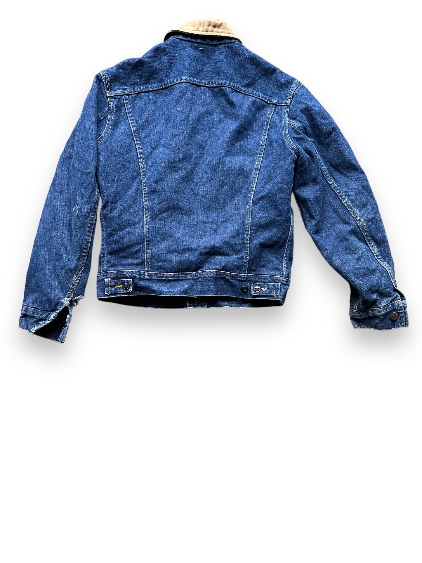 Rear View of Vintage 80s Era Lee Storm Rider SZ L | Vintage Denim Workwear Seattle | Barn Owl Vintage Seattle