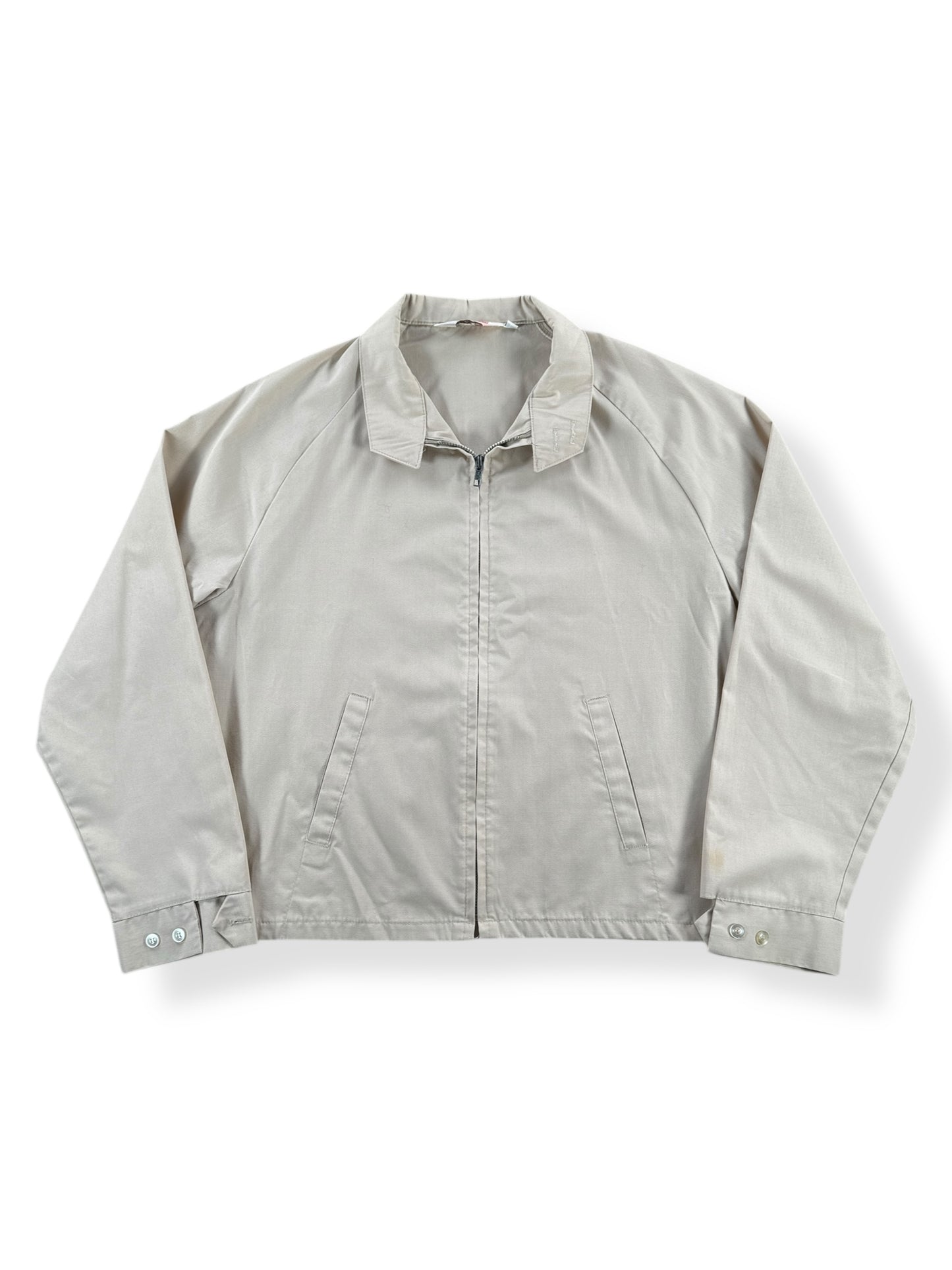 Front of Vintage Sir Jac Beige Windbreaker Jacket SZ L