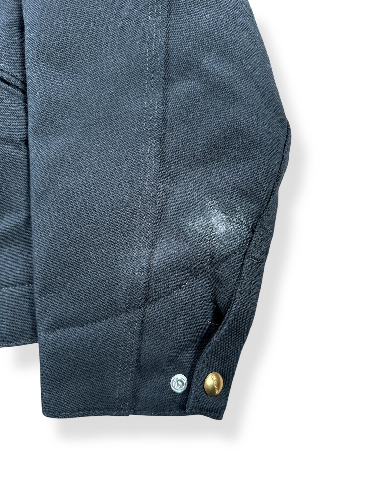 Stain on Crispy Black EJB Carhartt Detroit Jacket SZ S
