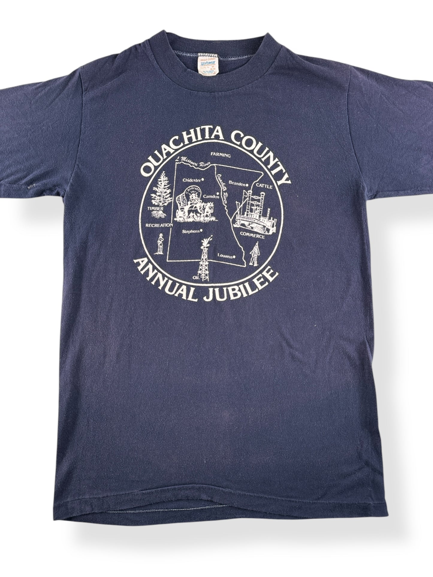 Front Close Up of Vintage Sportswear Ouachita County Annual Jubilee Tee SZ S