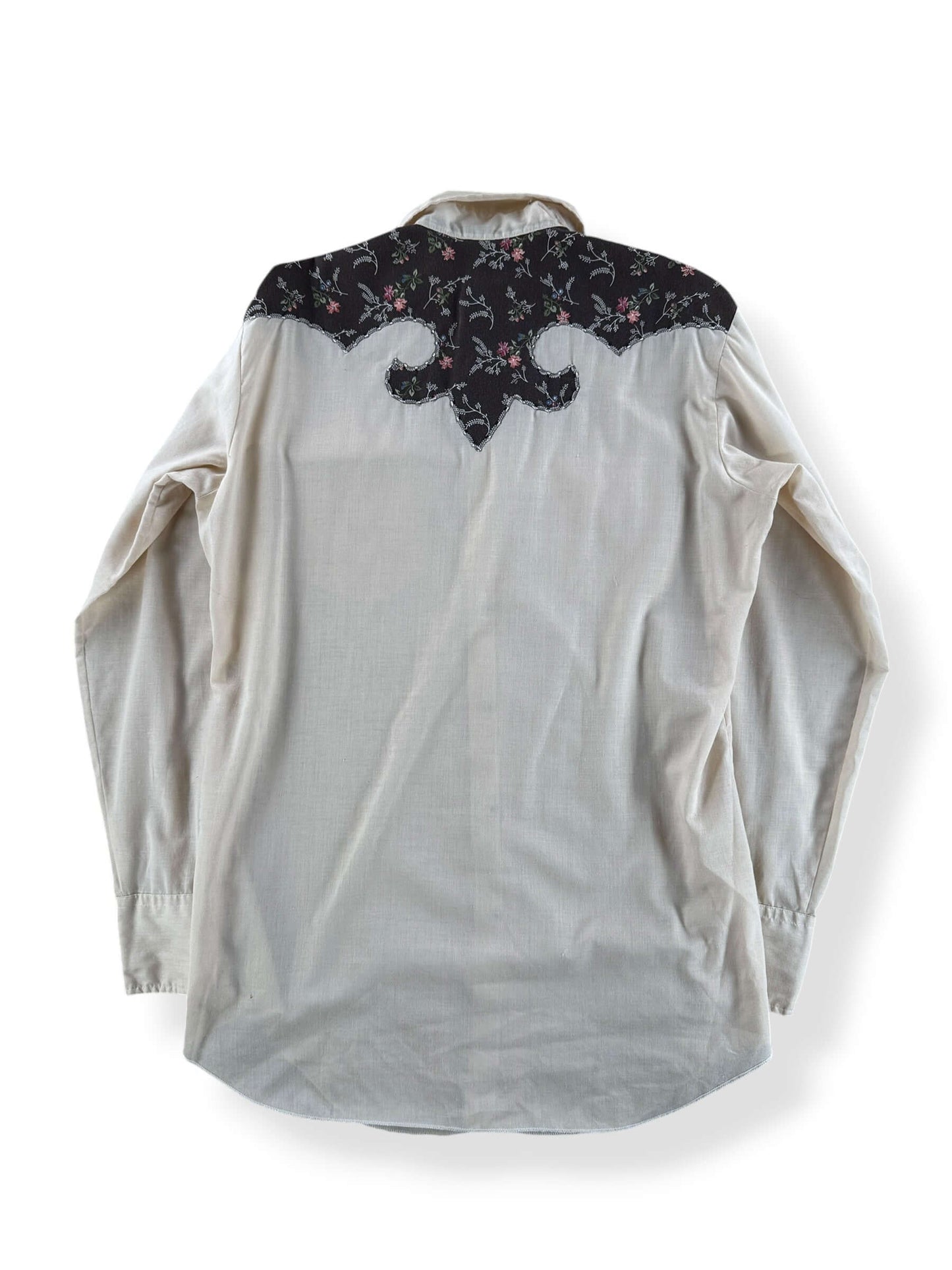 Back of Vintage H Bar C Western Pearl Snap SZ M