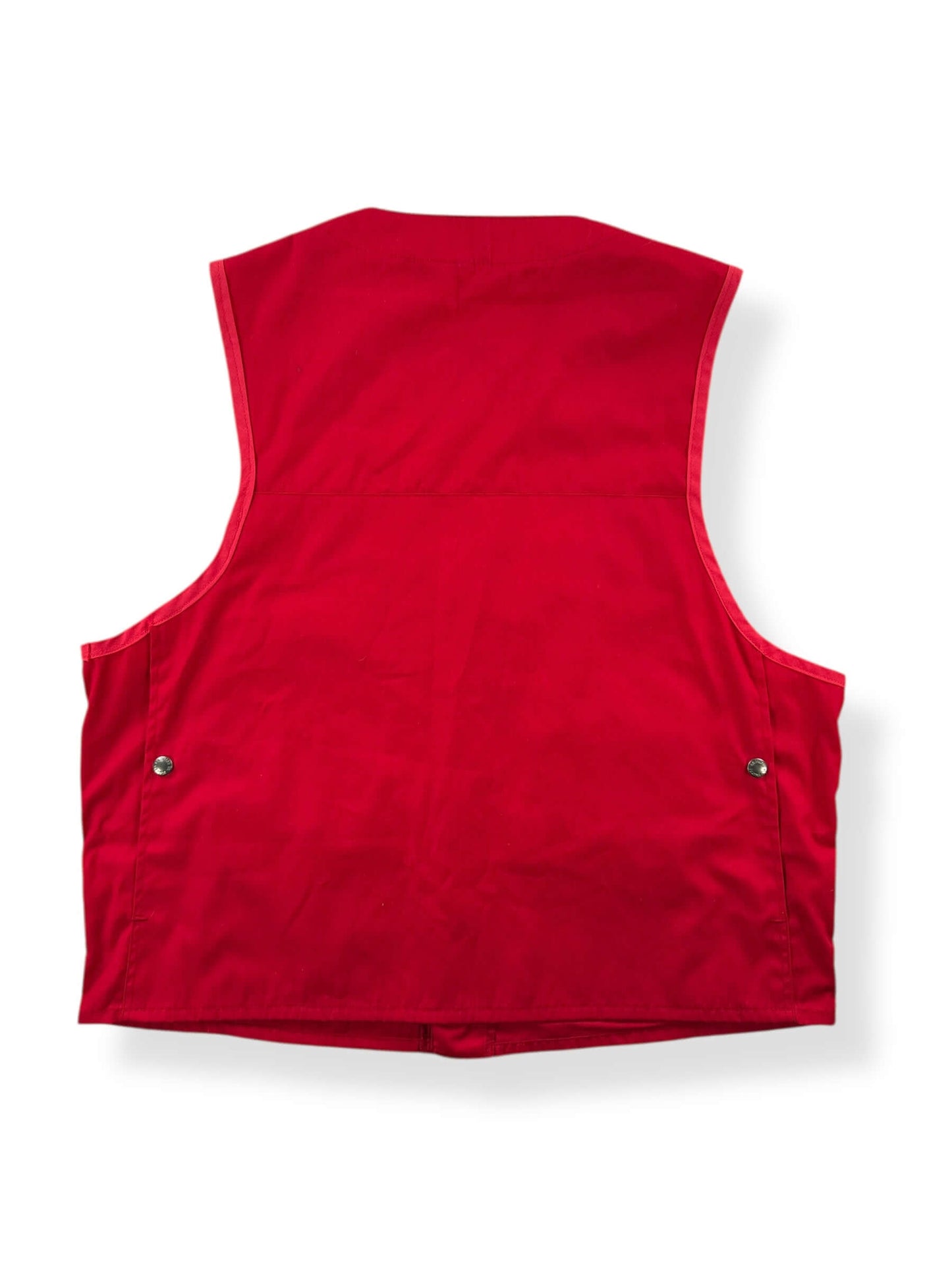 Back of Vintage Red Filson Hunting Vest SZ 44