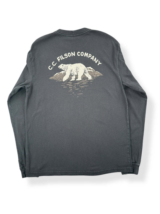 Back of Filson Polar Bear Long Sleeve Pioneer Long Sleeve Tee SZ M
