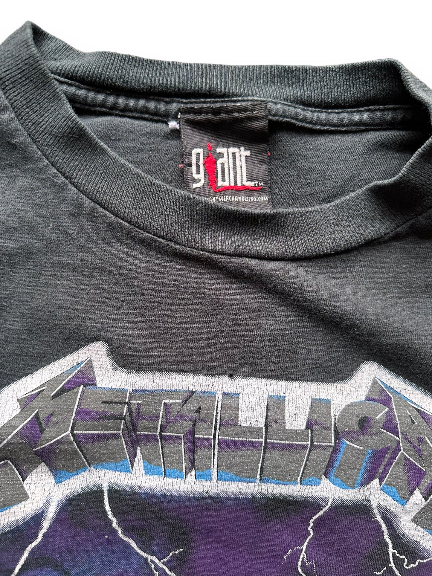 Giant Tag View of Vintage Metallica Ride The Lightning Shirt Size M | Vintage Metal Rock Tee | Barn Owl Vintage Seattle