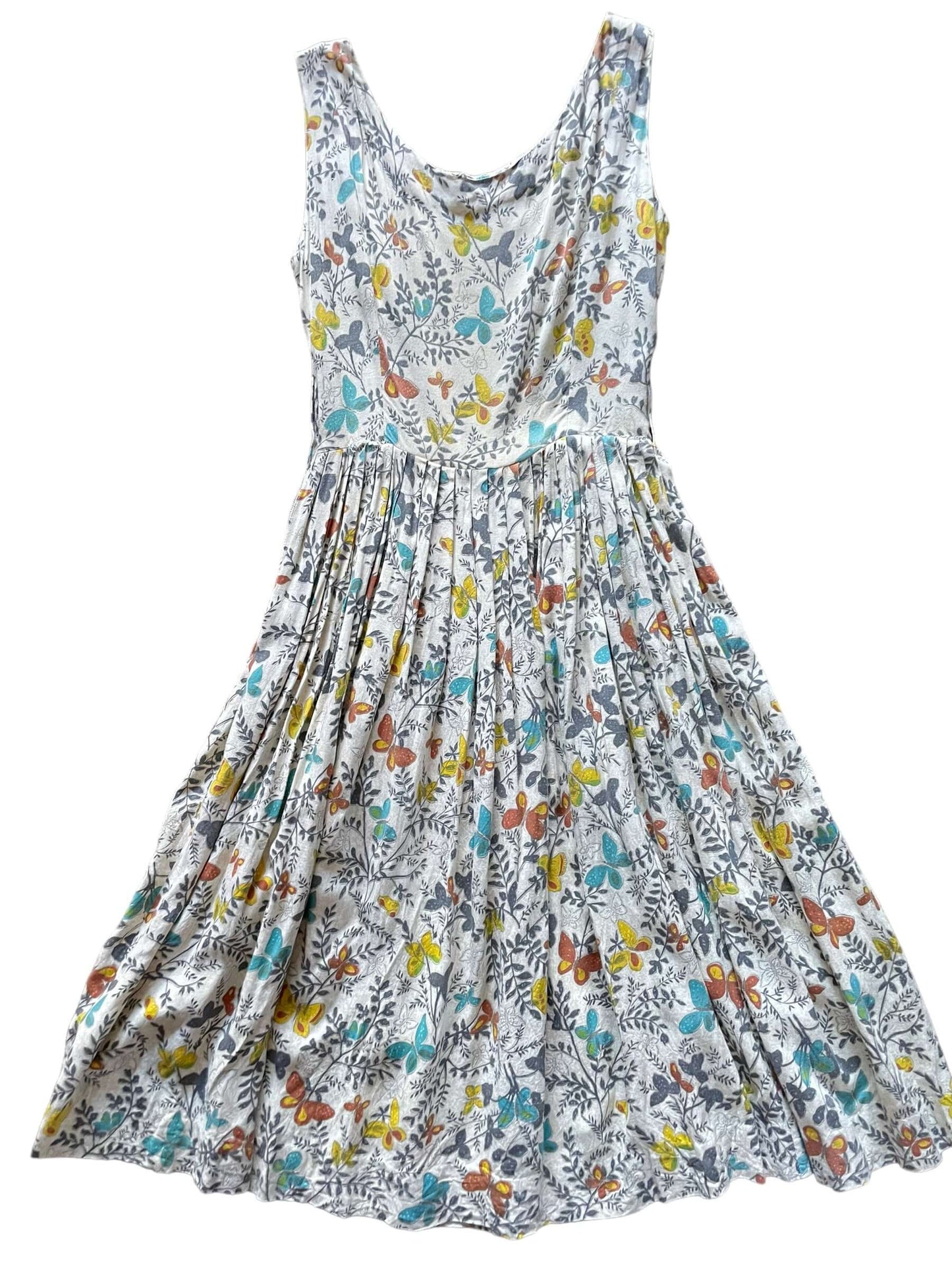 Full back view of Vintage 1950s Jonathan Logan Butterfly Dress | Barn Owl Vintage Dresses | Seattle Vintage Ladies Clothing