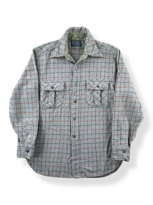 Front of Vintage Pendleton Grey Flannel SZ L
