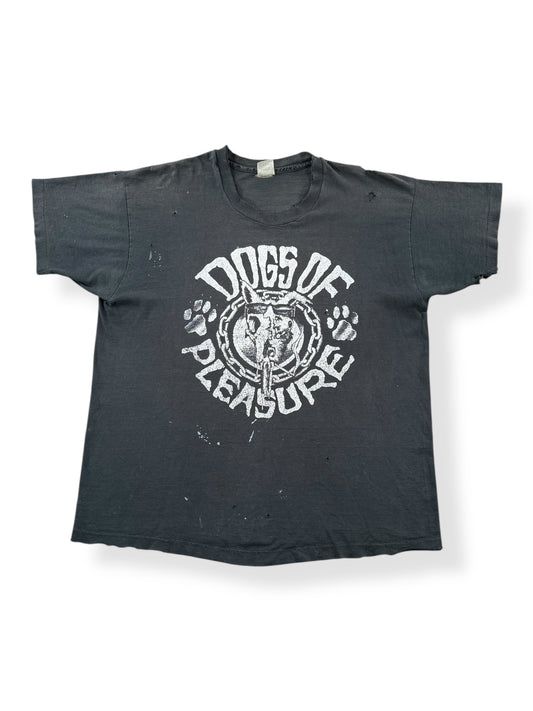 Front of Vintage Dogs of Pleasure Band Tee SZ XL