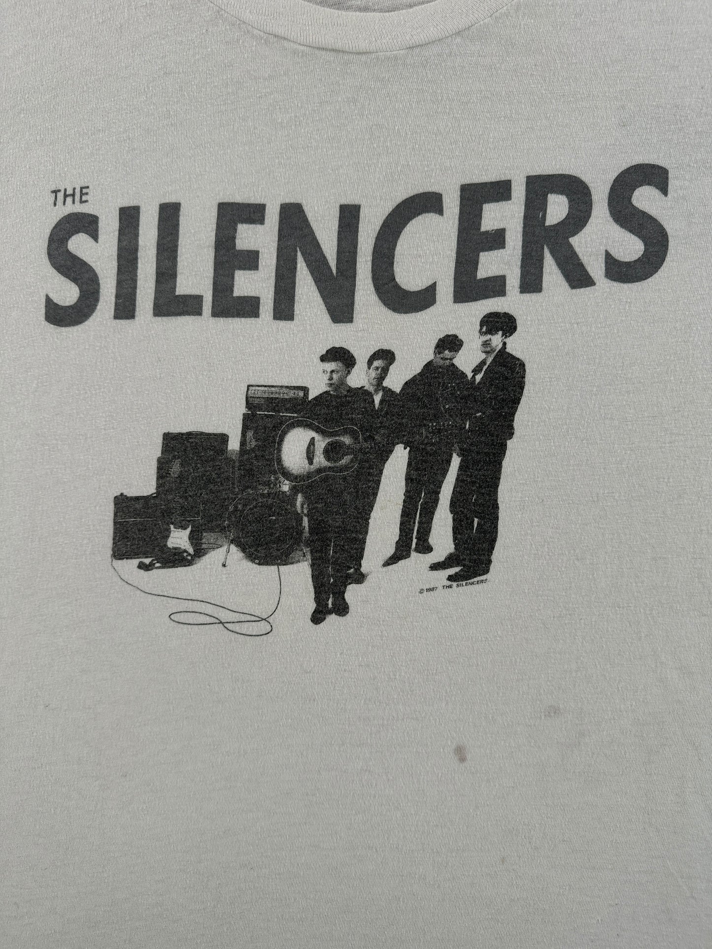 Front Graphic of Vintage The Silencers Band Tee SZ XXL