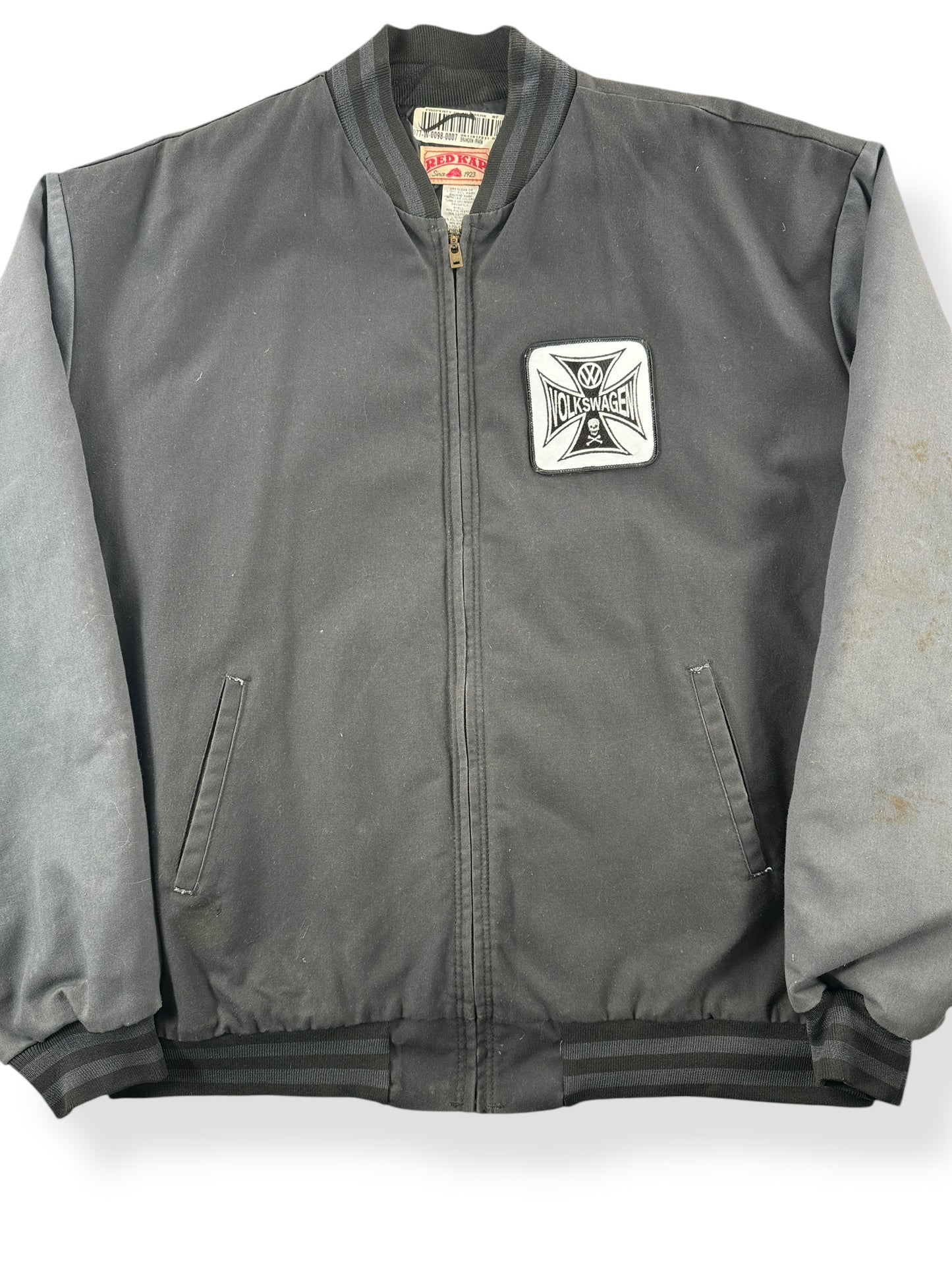 Front Close Up of Modern Red Kap Volkswagen Service Attendant Jacket SZ XL