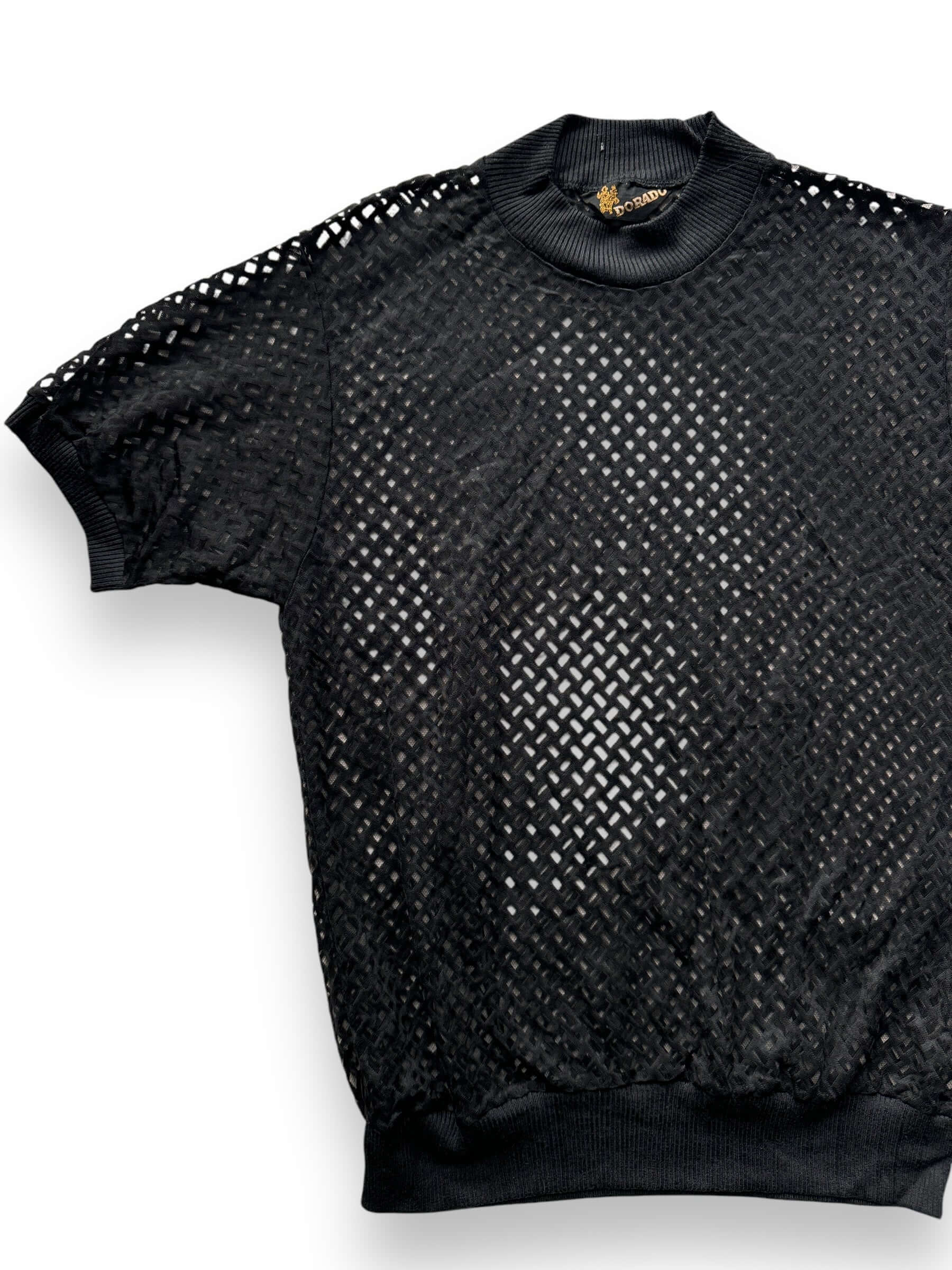 Front Right of Vintage Dorado Mesh Top SZ M