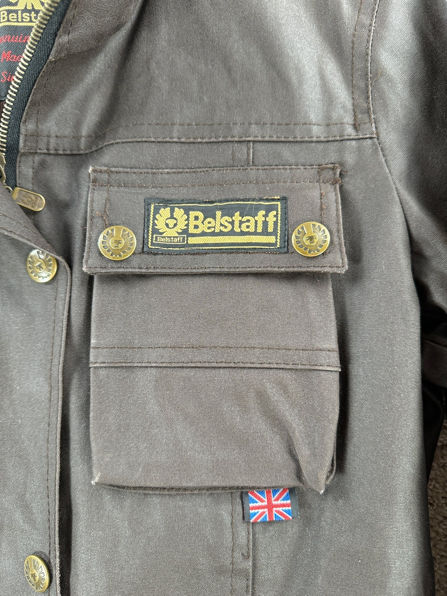 Pocket on Belstaff Gangster Riding Jacket SZ S