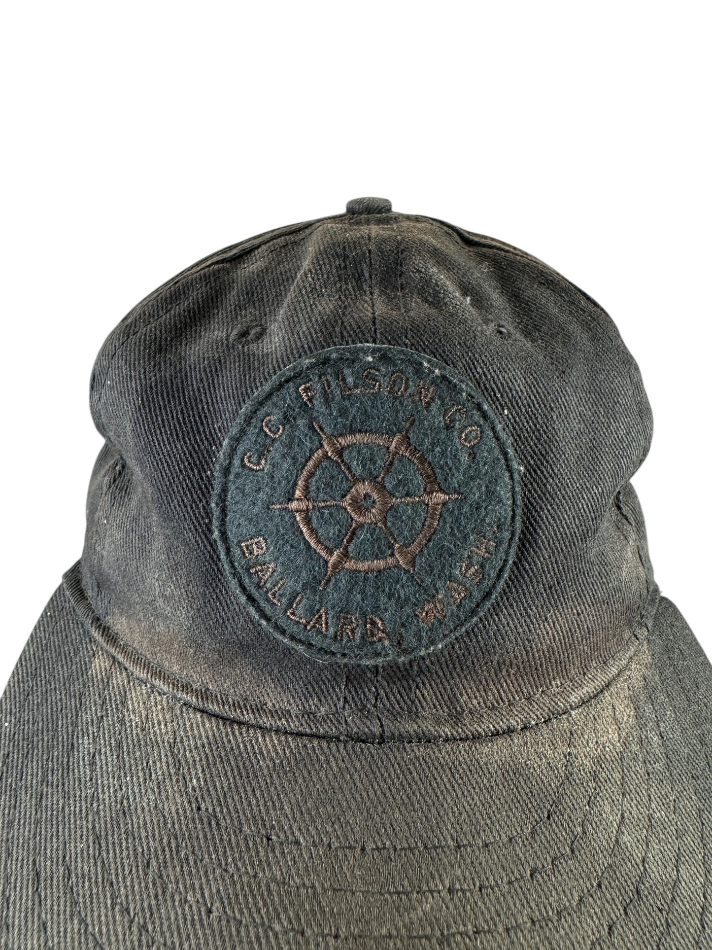 Label on Modern Black Worn Out Filson Ballard Hat OS