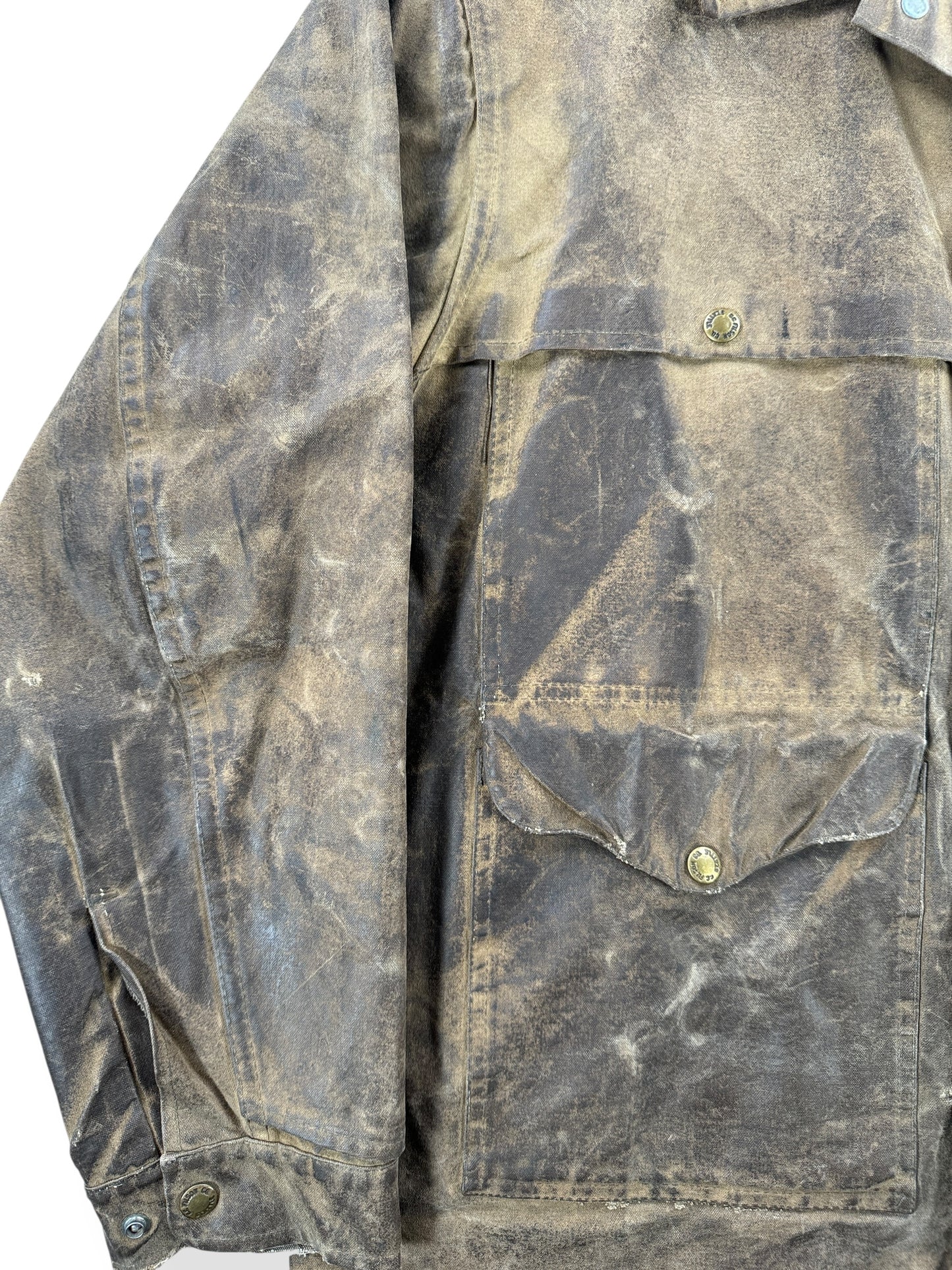 Front Right of Vintage Filson Tin Cloth Cruiser Jacket SZ 44