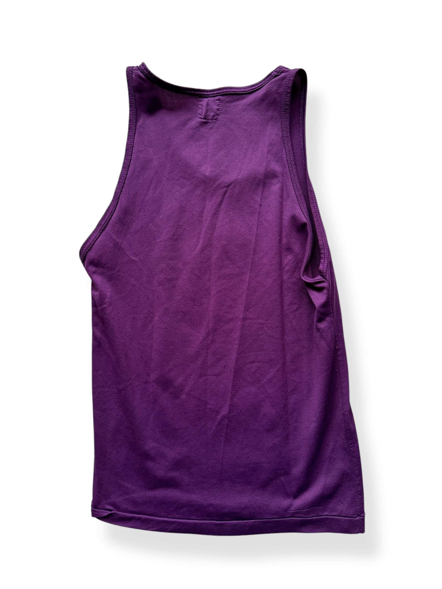 Back of Vintage Purple Bantams Nylon Tank Top SZ XXS
