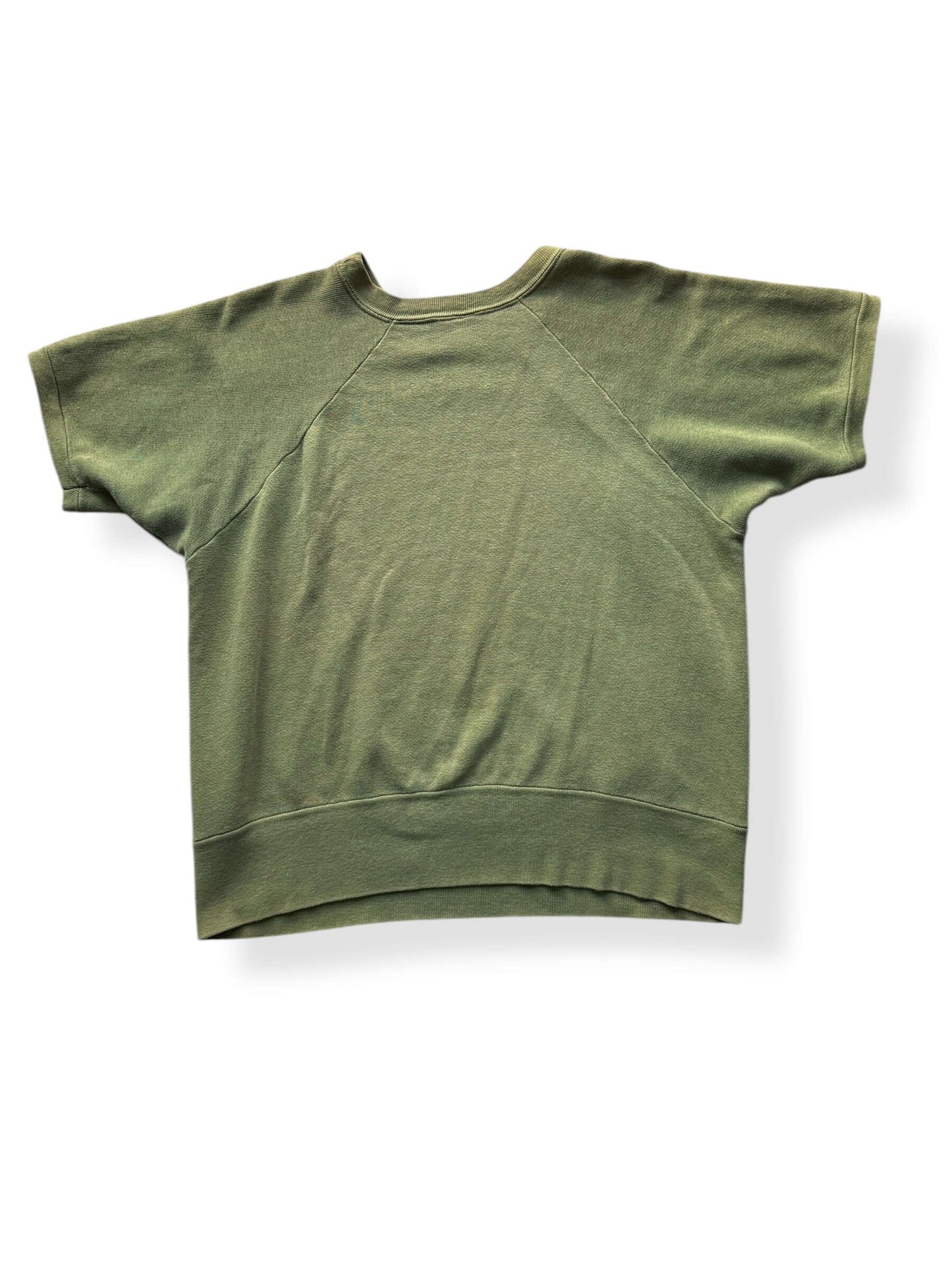 Back of Vintage Brent Olive Green Short Sleeve Crewneck SZ L
