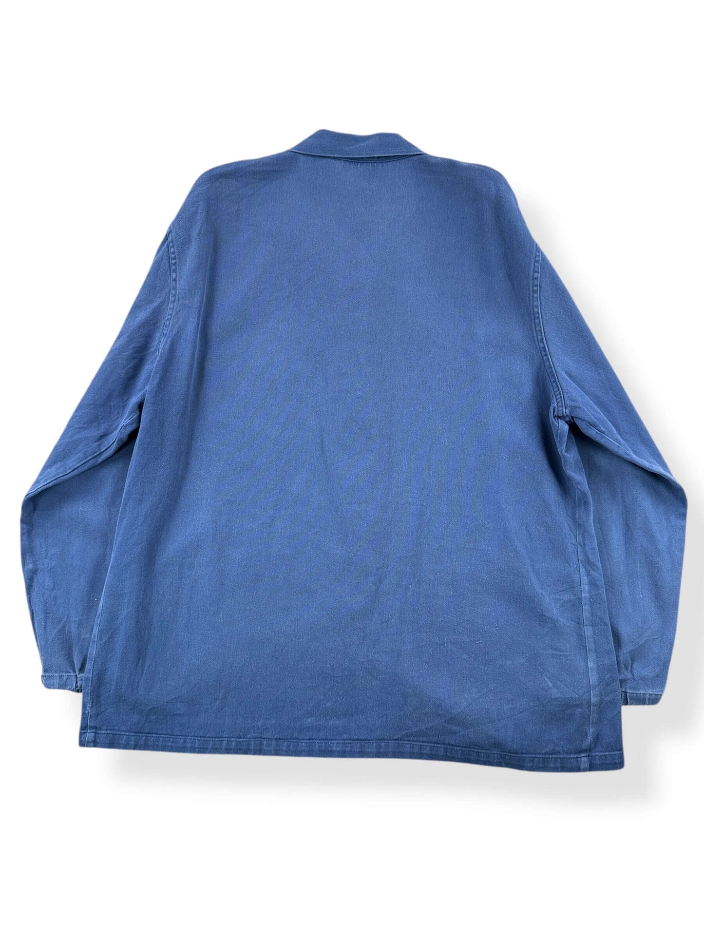 Back of Vintage Repaired French Chore Coat SZ XL