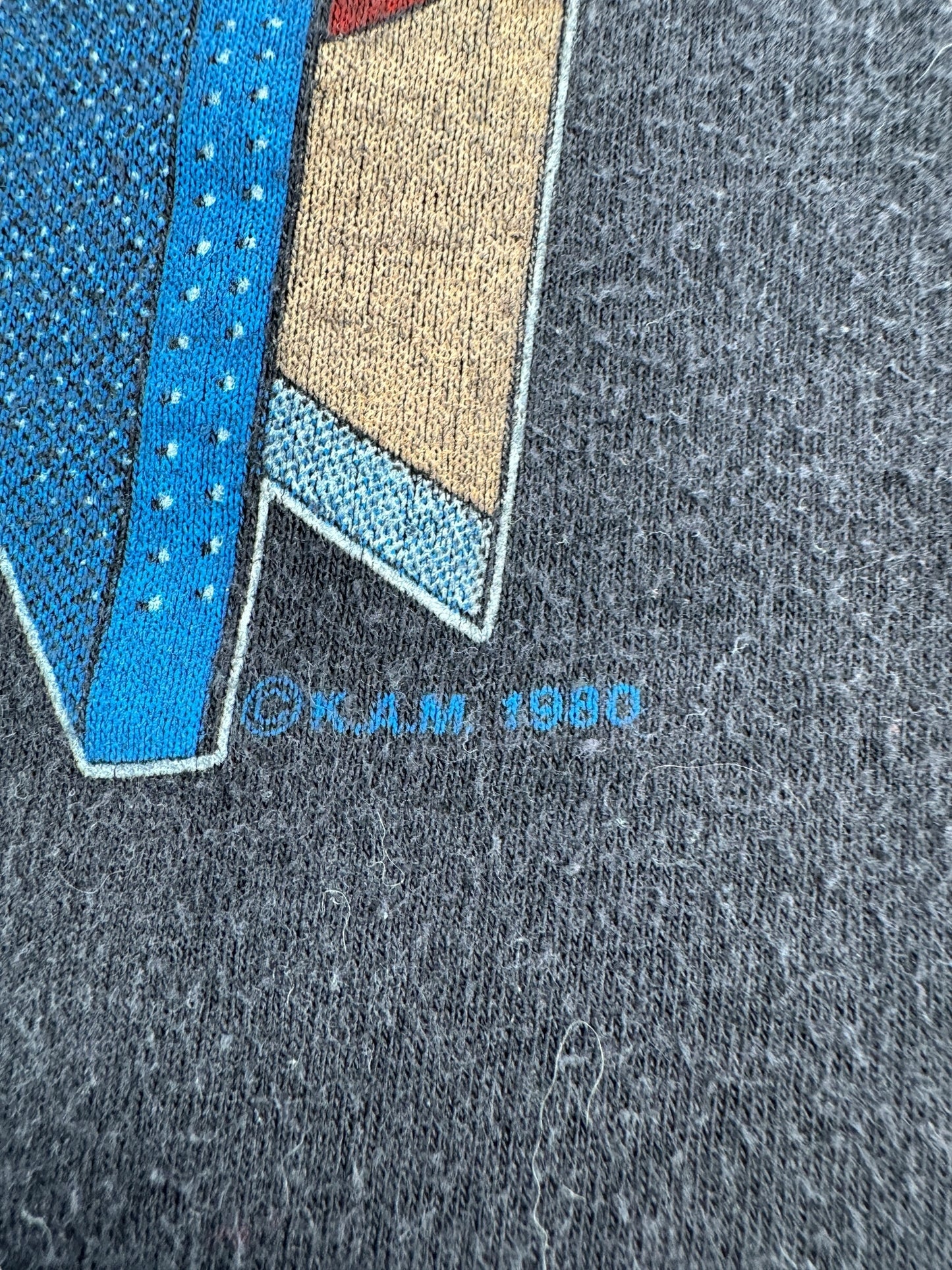 Label on Vintage Cheap Trick '81 Raglan
