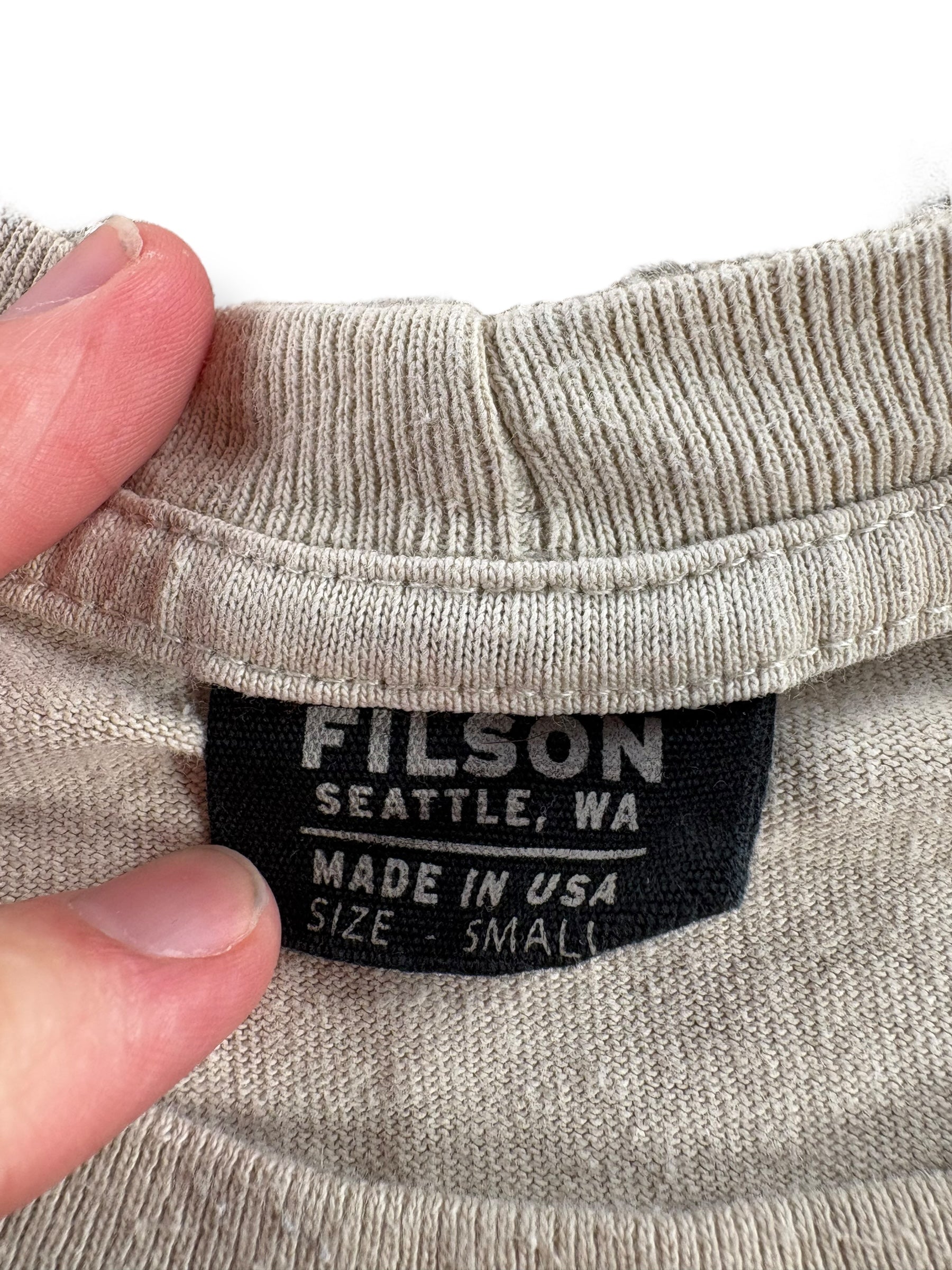 Tag on Modern Filson Through Any Weather Tee SZ M