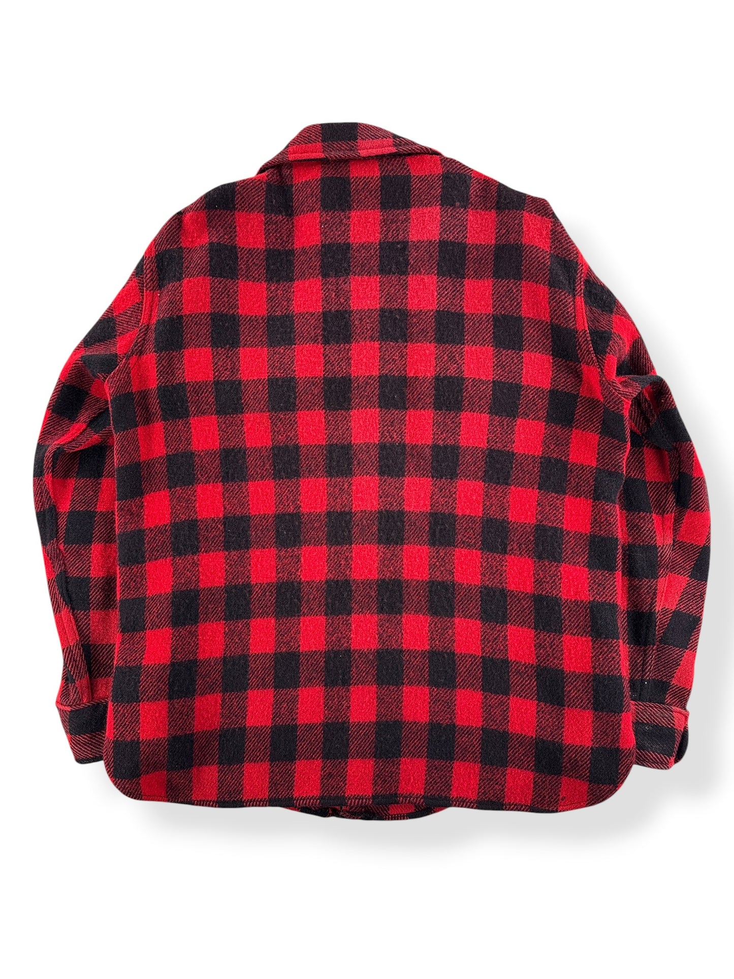 Back of Vintage Woolrich Buffalo Plaid Flannel SZ L