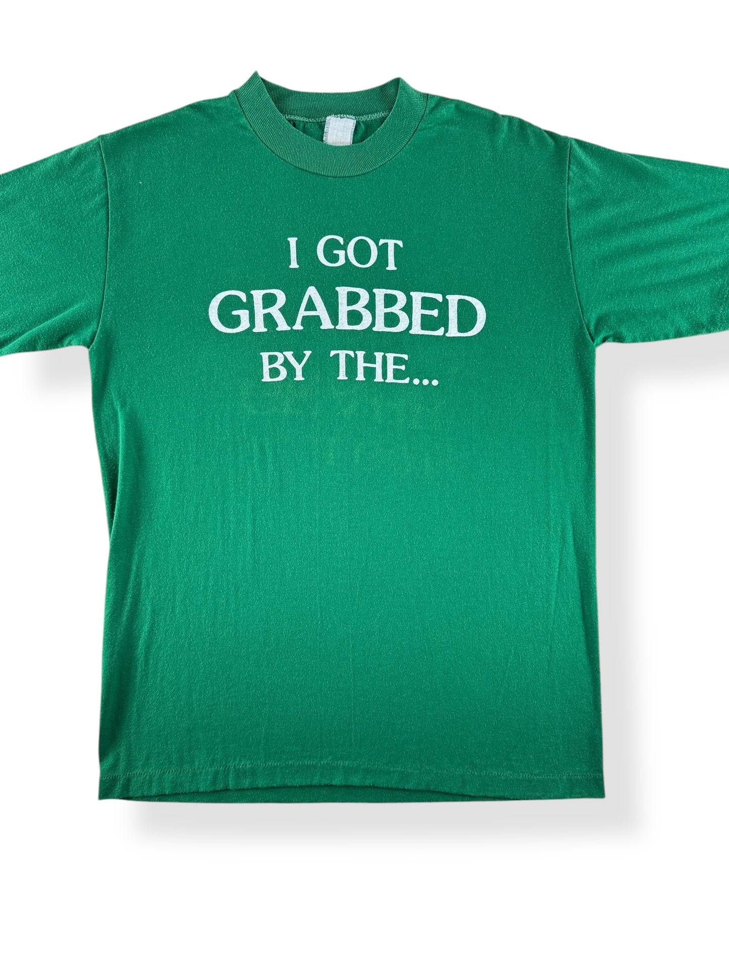 Front Close Up of Vintage Grabbed Tee SZ S