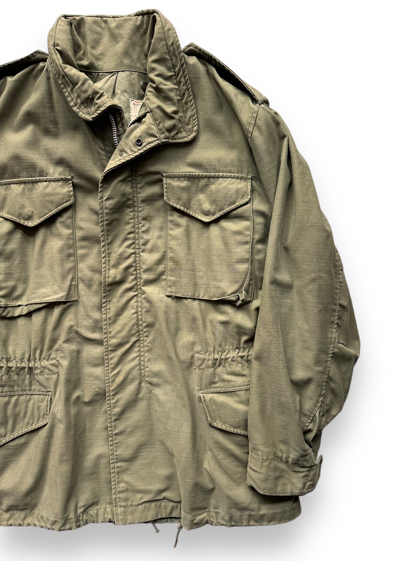 front right of Vintage Stenciled OG-107 Field Jacket SZ M