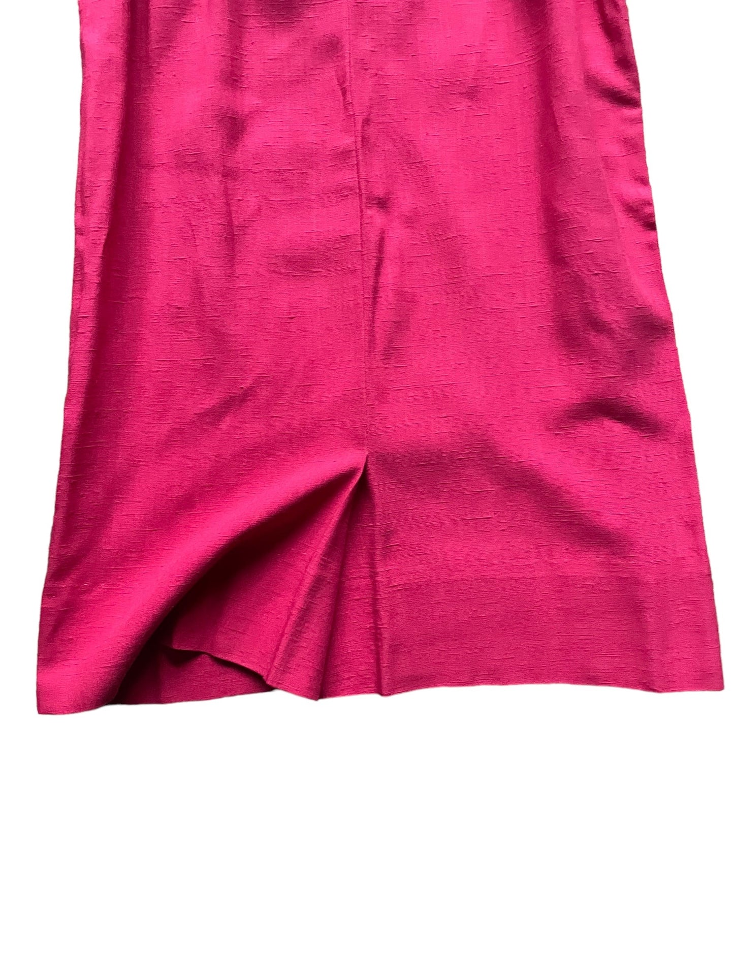 Back lower view of skirt Vintage 1950s David Crystal Silk Skirt and Blazer Set SZ S|  Barn Owl Vintage Skirts | Seattle Vintage Skirt Sets