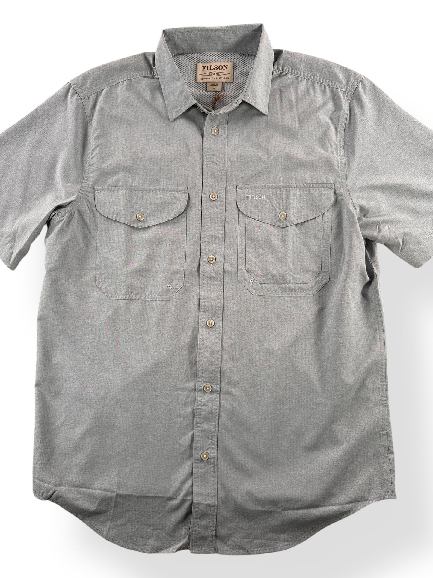 Front Close Up of Modern NWT Filson Women's Twin Lakes Sport Shirt SZ M
