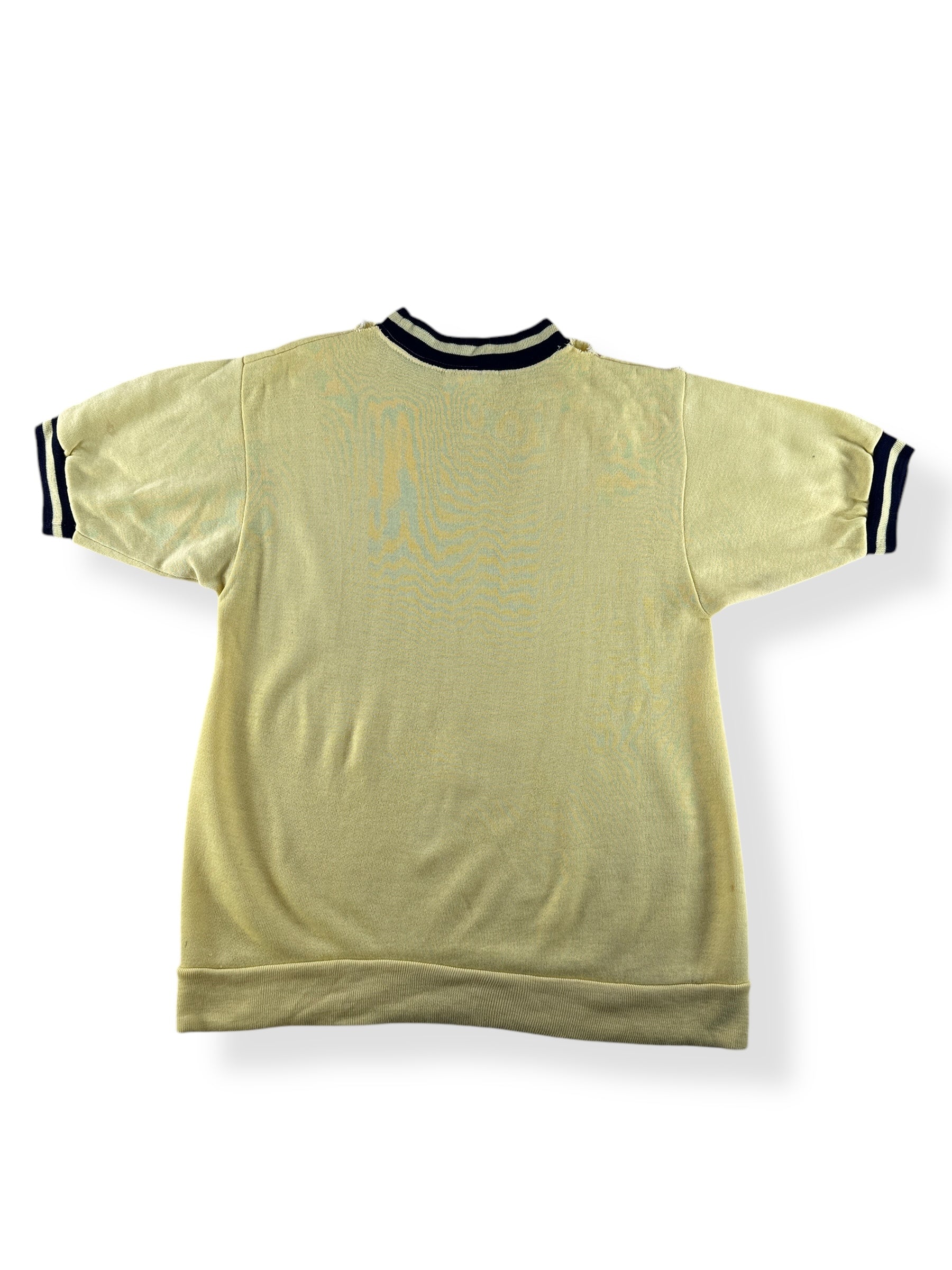 Back of Creslan Ringer Short Sleeve Crewneck SZ S AS IS