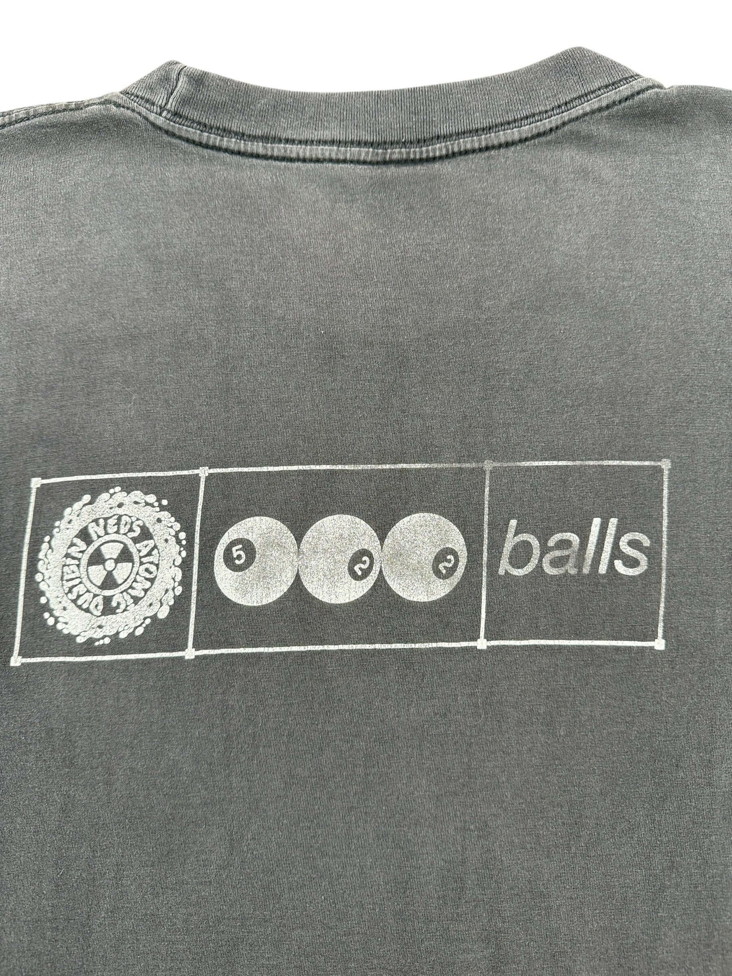 Back Graphic of Vintage Neds Atomic Dustbin Balls Tee SZ L